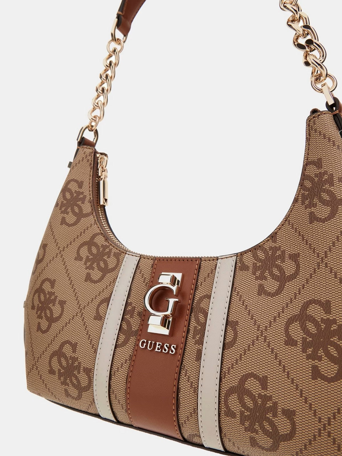 GUESS Borsa Donna ERENIA TOP ZIP SHOULDER BAG HWSO78 38180 LTL LATTE LOGO