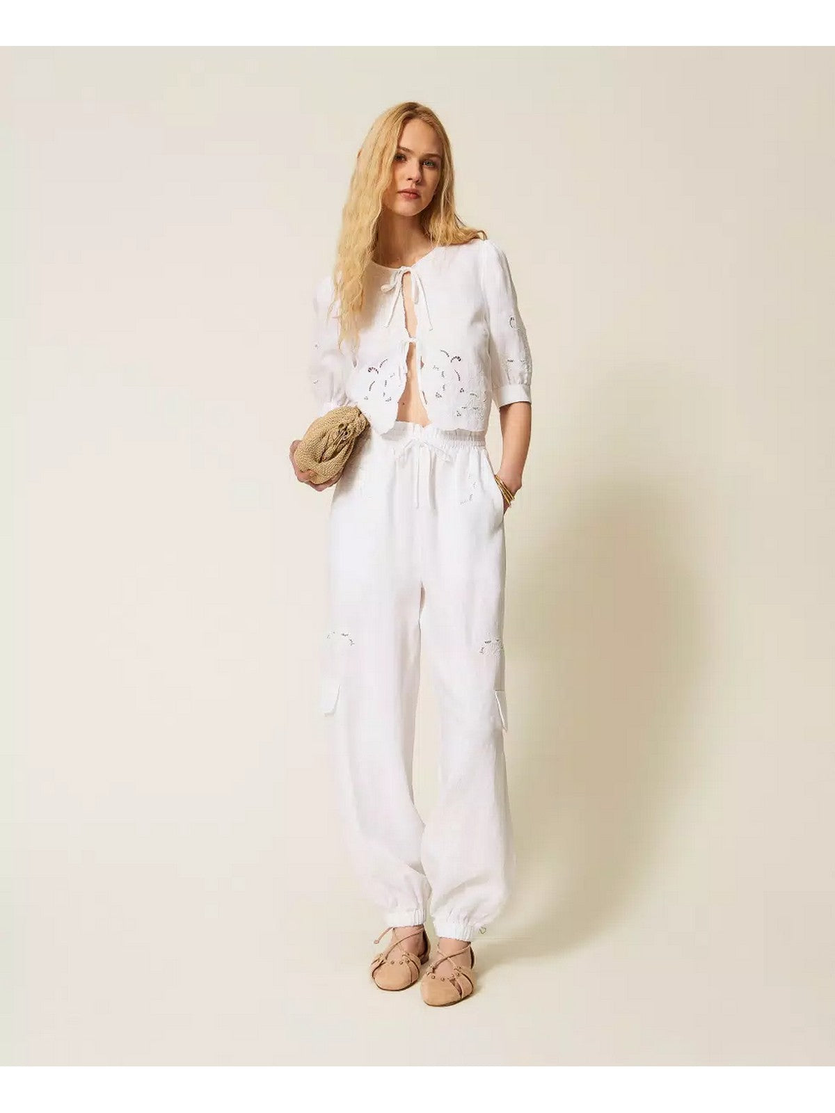 TWINSET Pantalone Donna 261TT2121 00001 BIANCO OTTICO