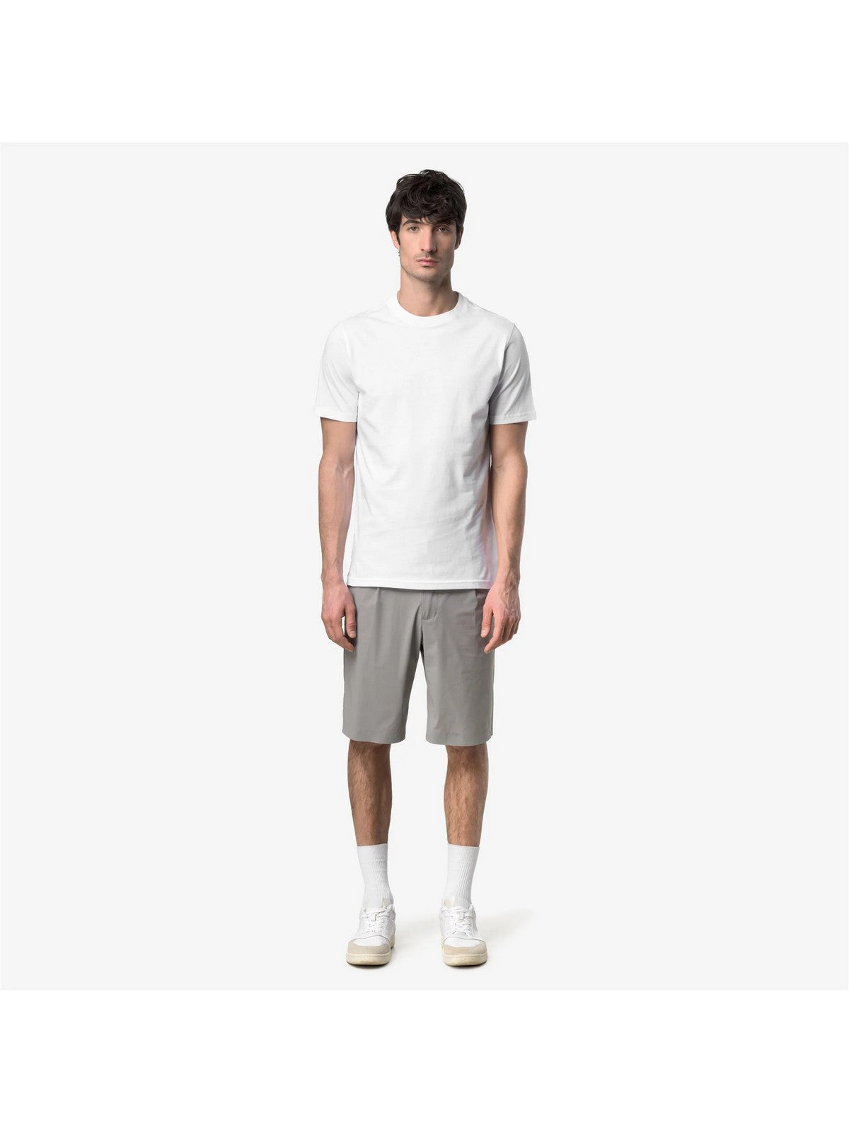 K-WAY T-shirt Uomo ODOM JERSEY MICRO LETTERING K81489W 001 White - White gioboutiqueweb