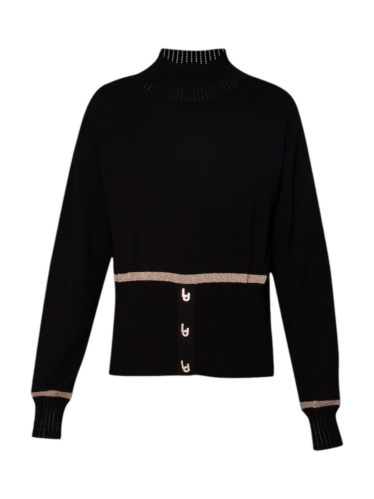 LIU JO SPORT Maglione dolcevita Donna TF4165MS75L A4268 Nero gioboutiqueweb