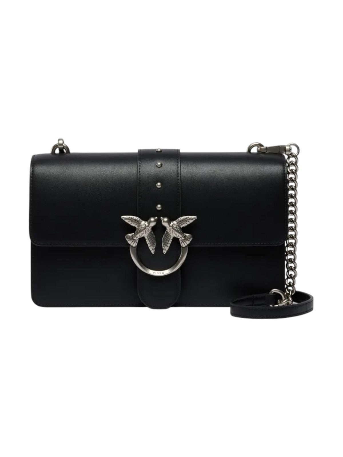 PINKO Borsa Donna LOVE ONE CLASSIC ST. CL 105857-A0F1 Z99O NERO-OLD SILVER gioboutiqueweb