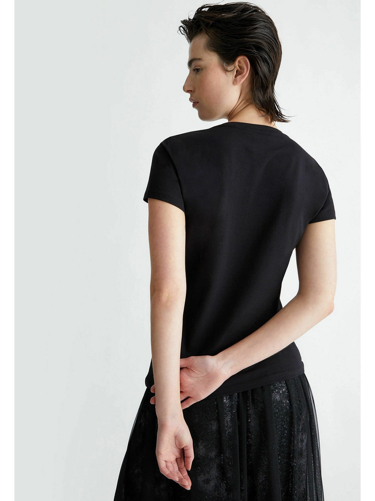 LIU JO SPORT T-Shirt e Polo Donna TA4246JS003 22222 Nero gioboutiqueweb