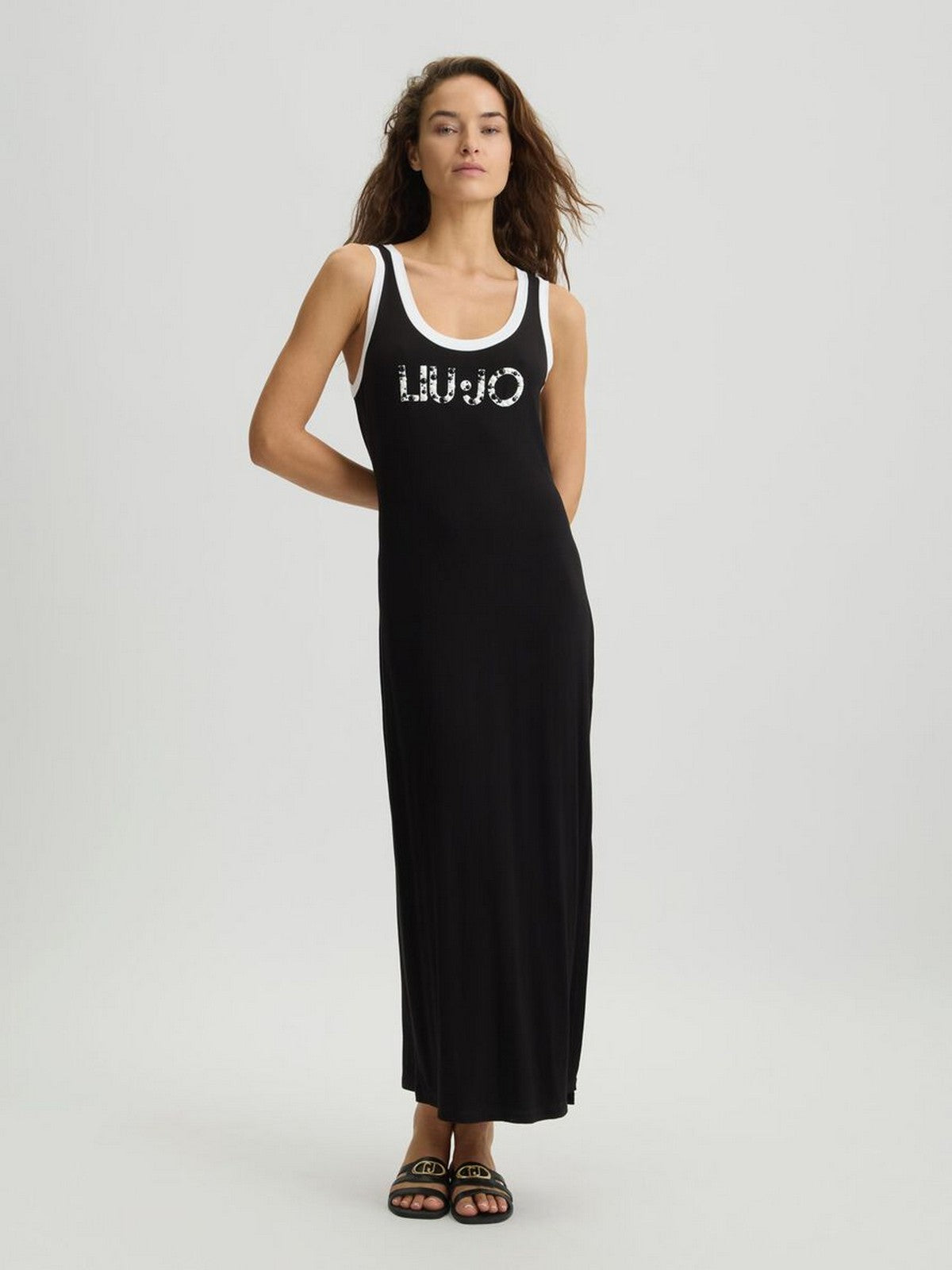 LIU JO BEACHWEAR Abito Donna VA5134JS360 09096 NERO/BIANCO gioboutiqueweb