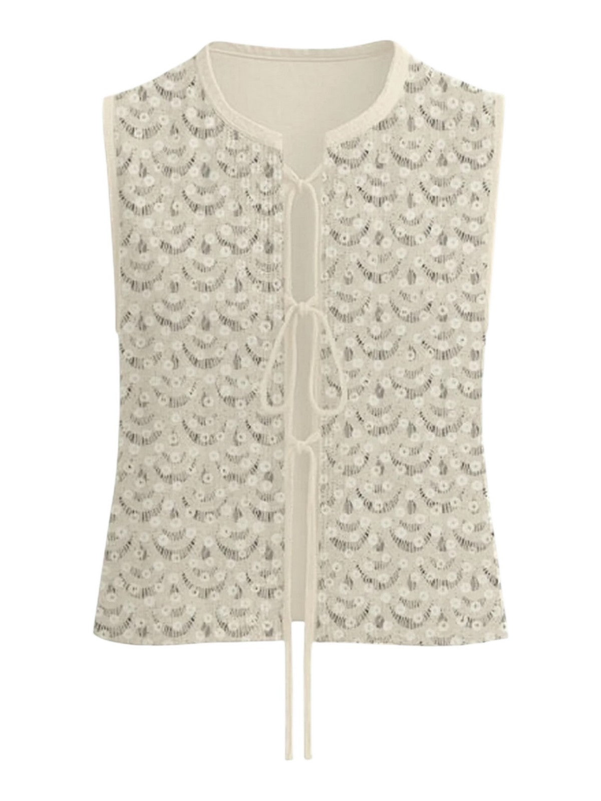 MC2 SAINT BARTH Gilet Donna VELMA 01719L CROCHET SHELL PAILLETTES 10