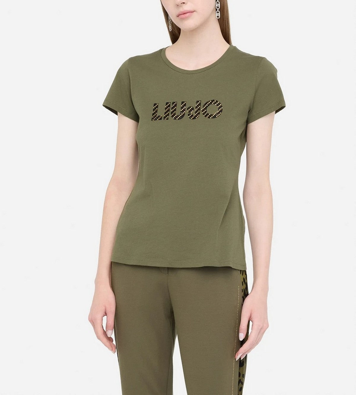 LIU JO BLUE DENIM T-shirt Donna UF5266JS904 M9795 Mimet.LiuJo diag.ltg gioboutiqueweb