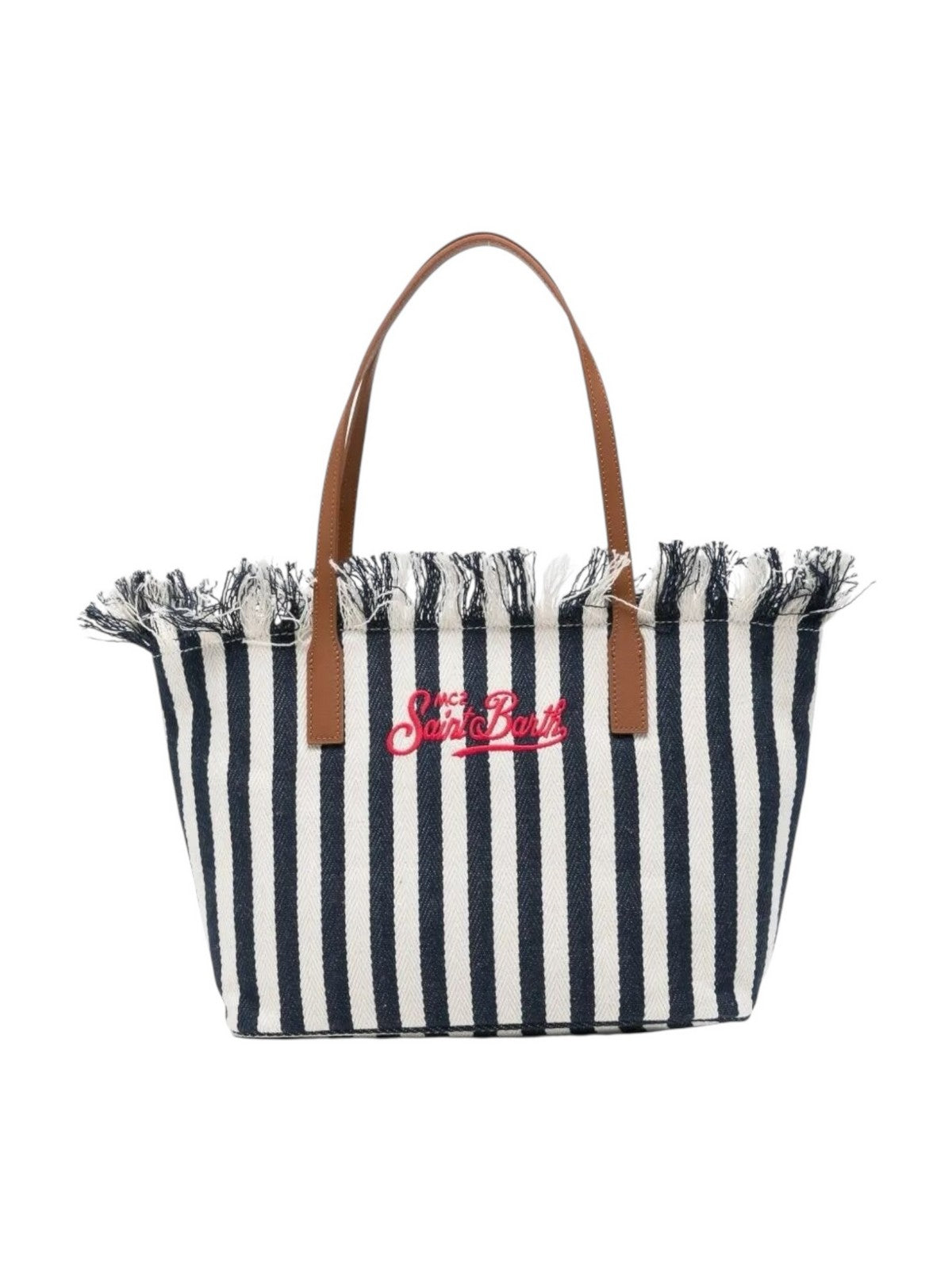 MC2 SAINT BARTH Borsa Donna CITY BAG MID FRINGE 01768L BLU