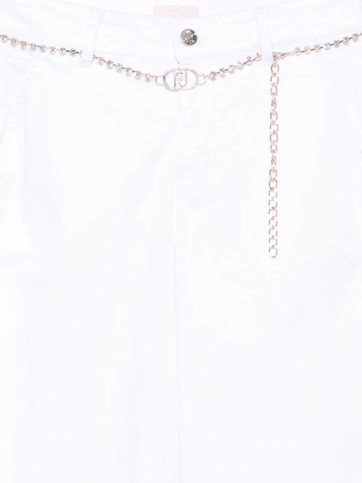 LIU JO WHITE Pantalone Donna WA6475T373A 11111 BIANCO OTTICO gioboutiqueweb