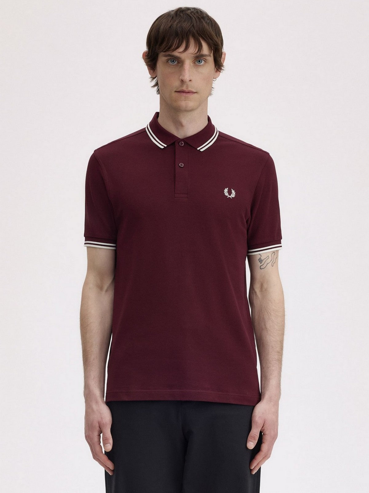FRED PERRY Polo Uomo FP TWIN TIPPED FRED PERRY SHIRT FP-M3600P 597 OXBLOOD