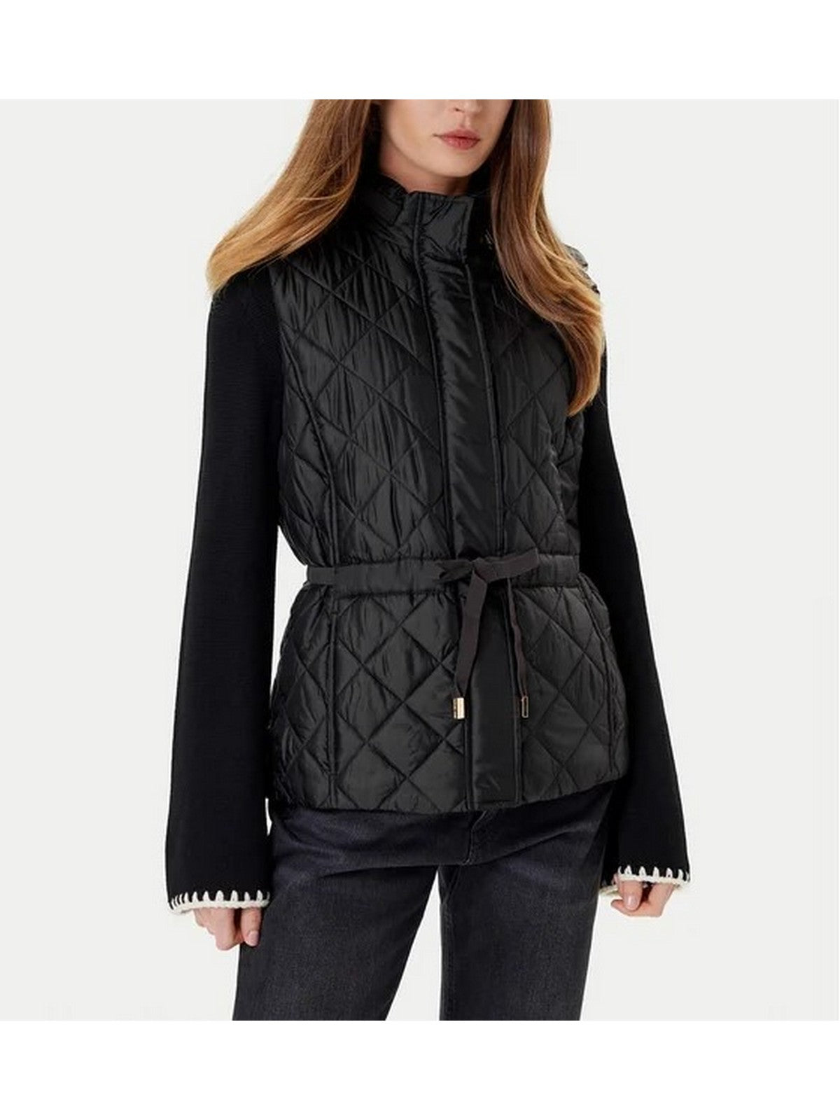 MICHAEL KORS Gilet Donna ECO BELTED PACKABLE VEST MT520JM3SB 001 BLACK