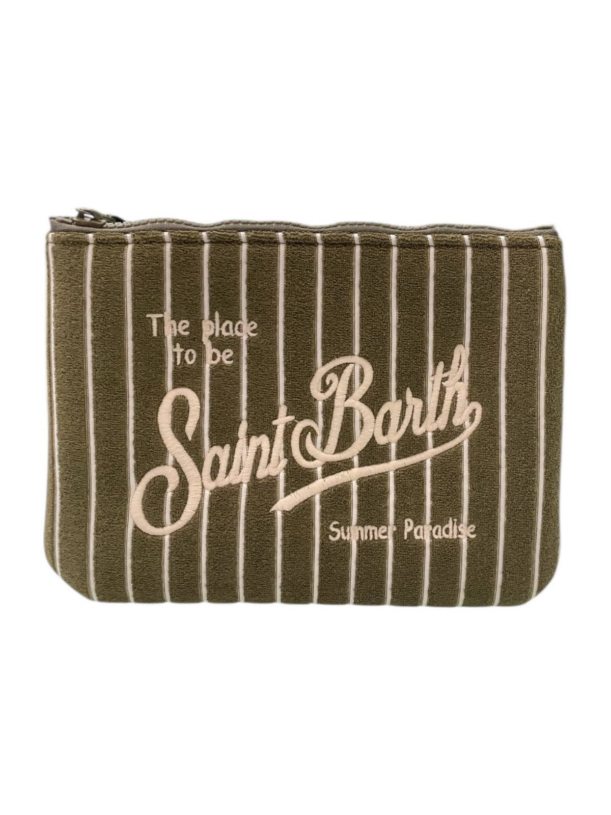 MC2 SAINT BARTH Pochette Unisex adulto ALINE SPONGE 00529L TERRY EMBOSSED STRIPES TINY V 52 EMB