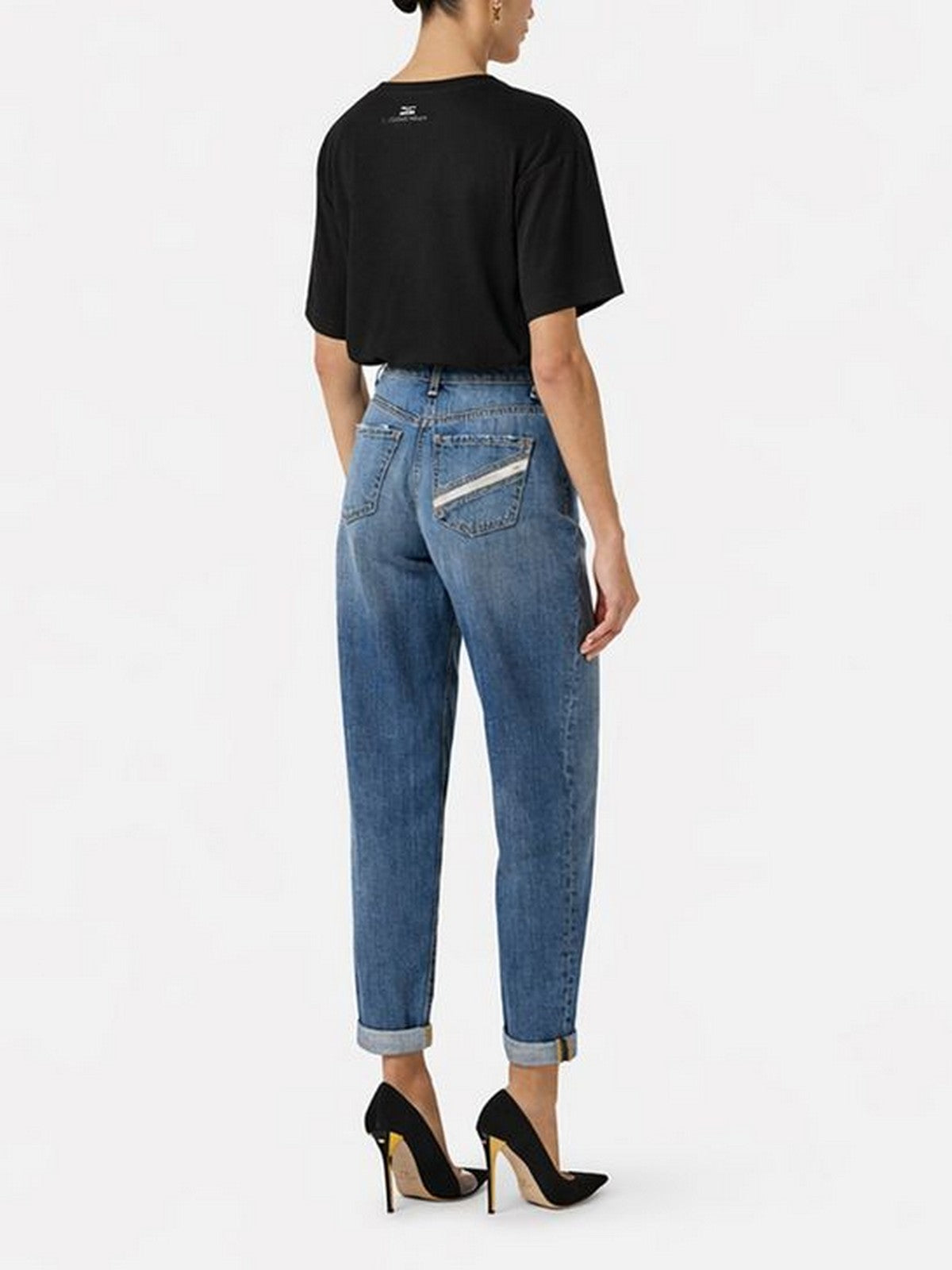 ELISABETTA FRANCHI T-shirt Donna MA66P61E2 110 Nero gioboutiqueweb