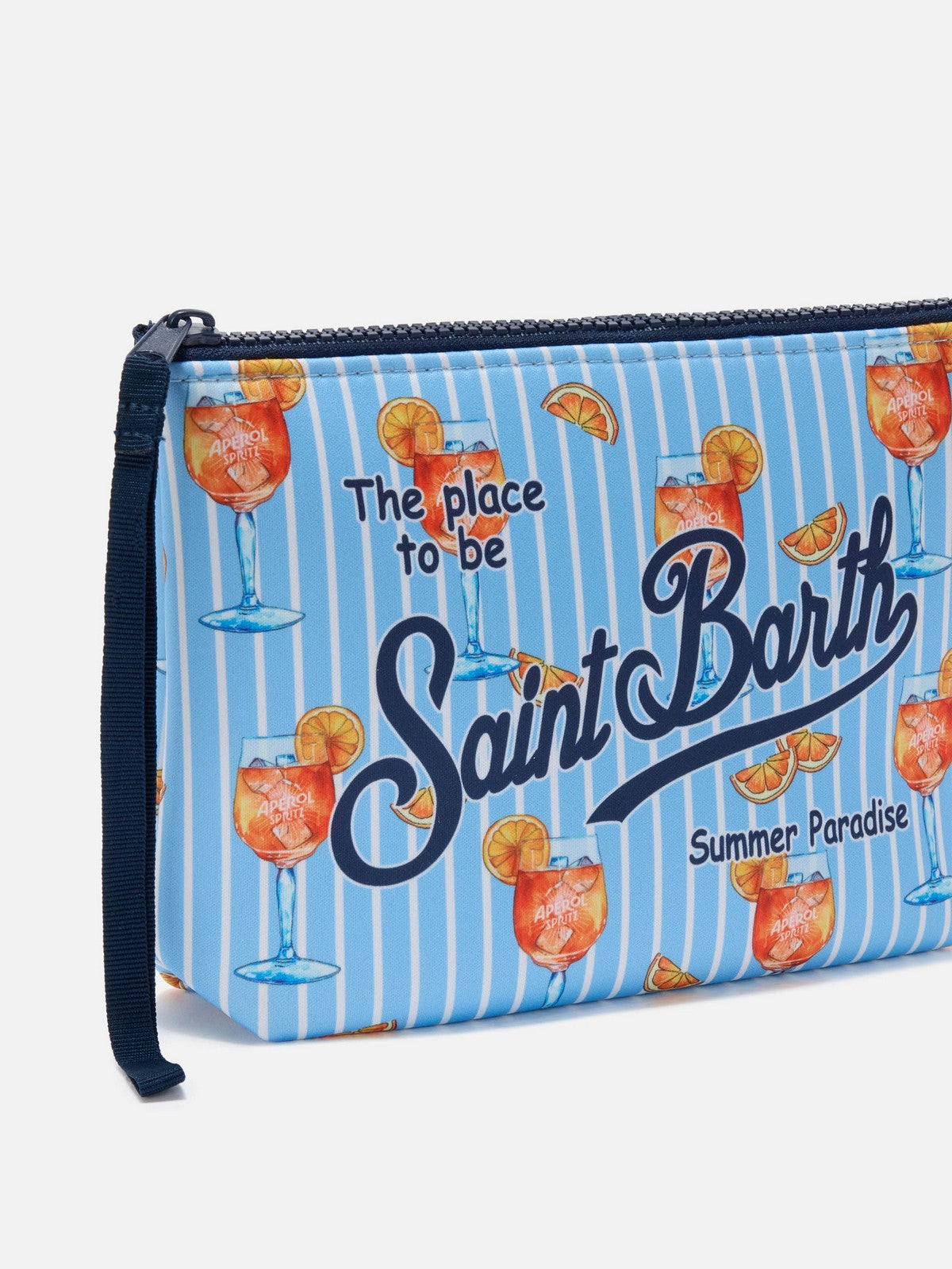MC2 SAINT BARTH Pochette Unisex adulto ALINE 08199L HAPPY COCKTAIL DOUBLE STRIPES 31 gioboutiqueweb