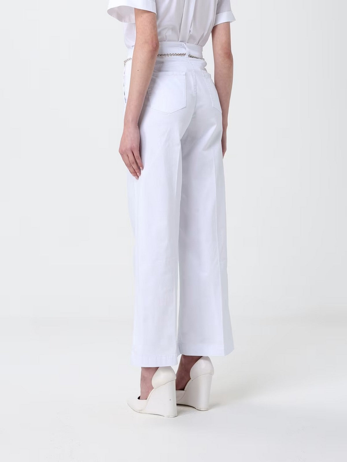 LIU JO WHITE Pantalone Donna WA6475T373A 11111 BIANCO OTTICO gioboutiqueweb