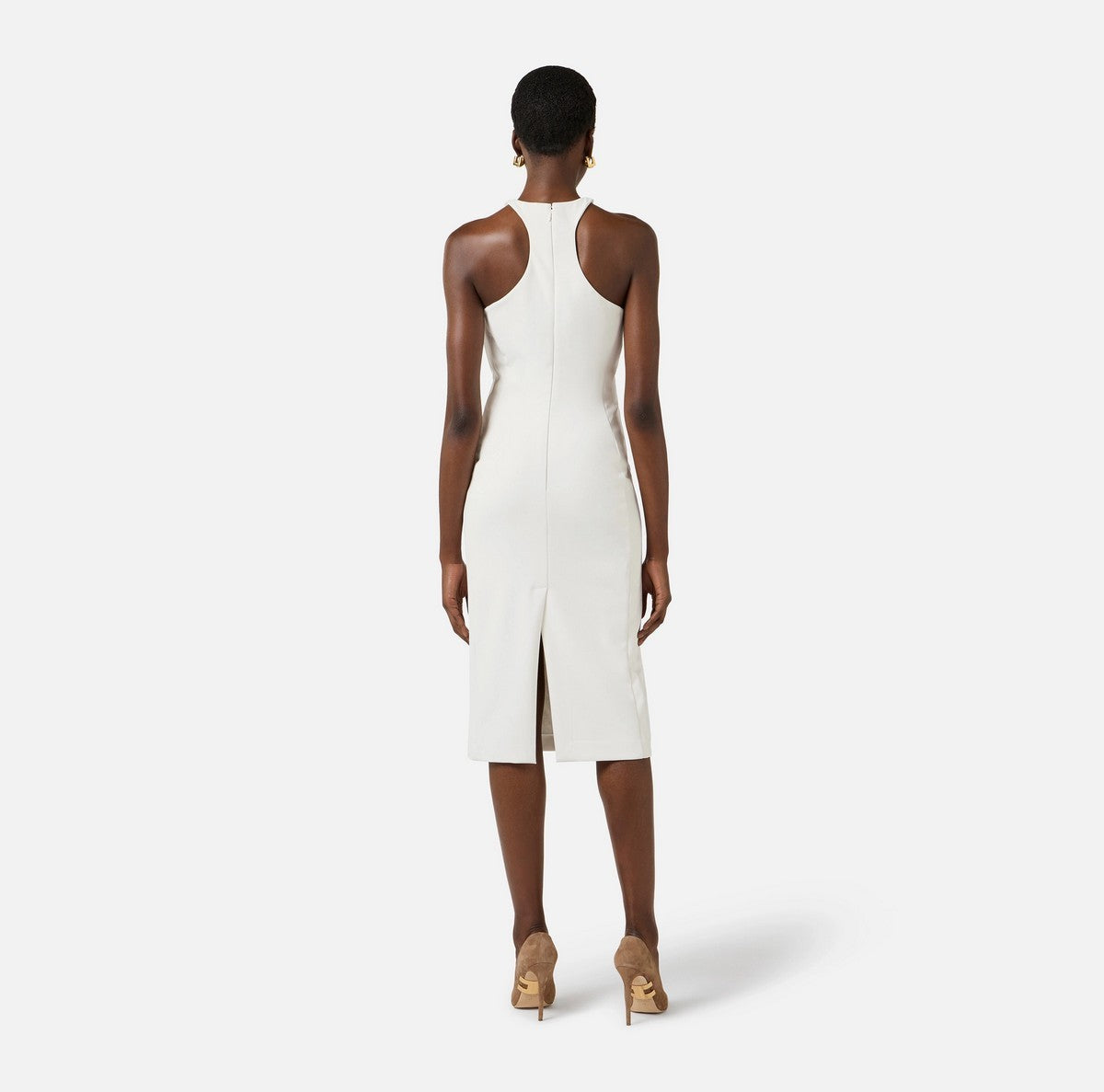 ELISABETTA FRANCHI Abito Donna AB91761E2 360 Avorio gioboutiqueweb