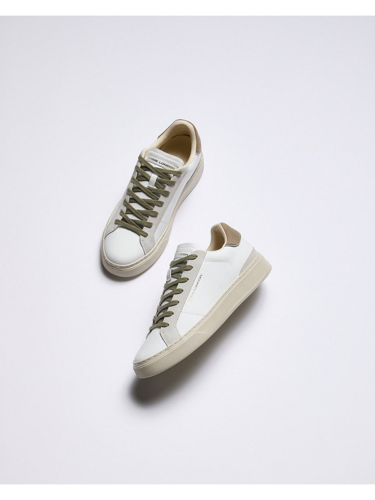 CRIME LONDON Sneaker Uomo BLADE NATURAL BEIGE 19701PP8 10 WHITE gioboutiqueweb
