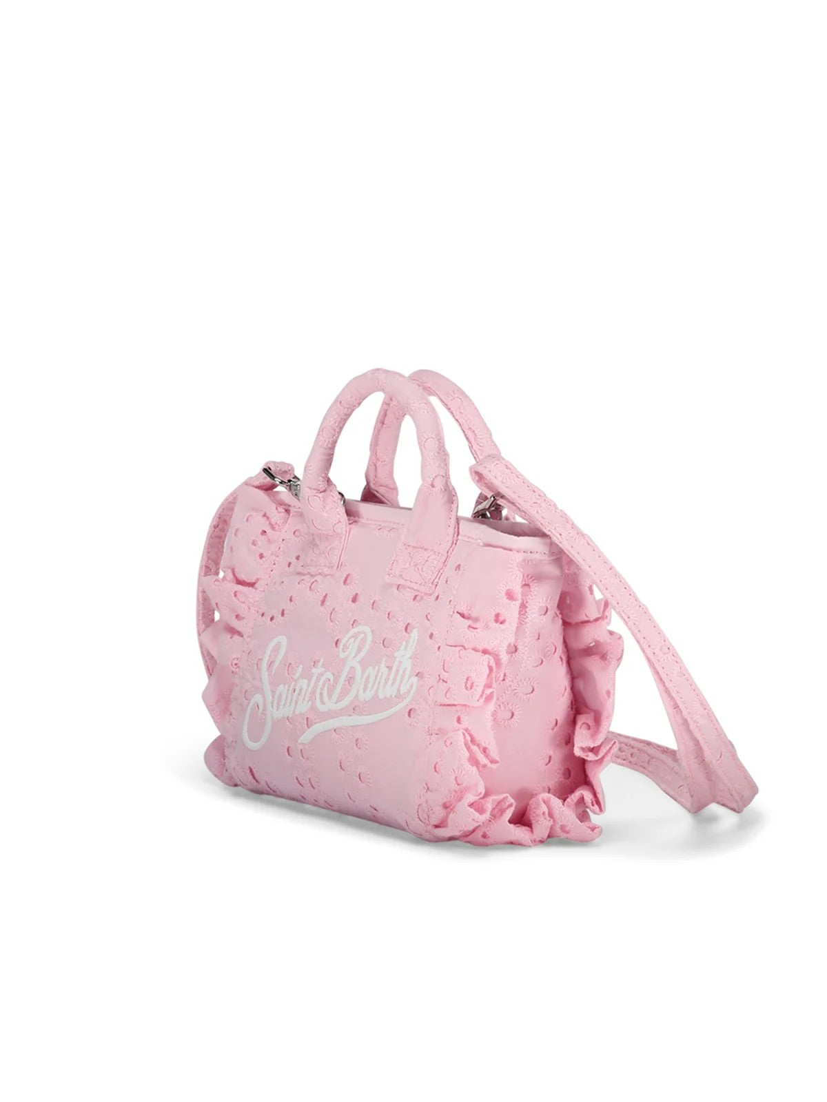 MC2 SAINT BARTH Borsa Donna VANITY MINI VOLANT 02531L COTTON FLOWER EMBROIDERY 21 EMB