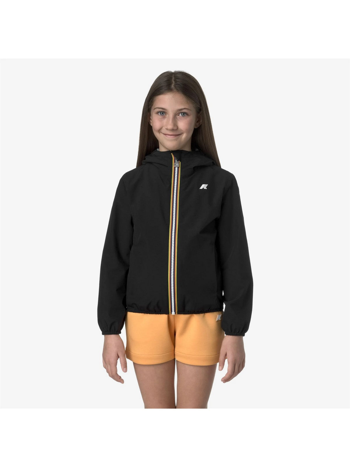 K-WAY KIDS Giubbino Bambine e ragazze P. LILY STRETCH POLY JERSEY K2148NW USY BLACK PURE gioboutiqueweb