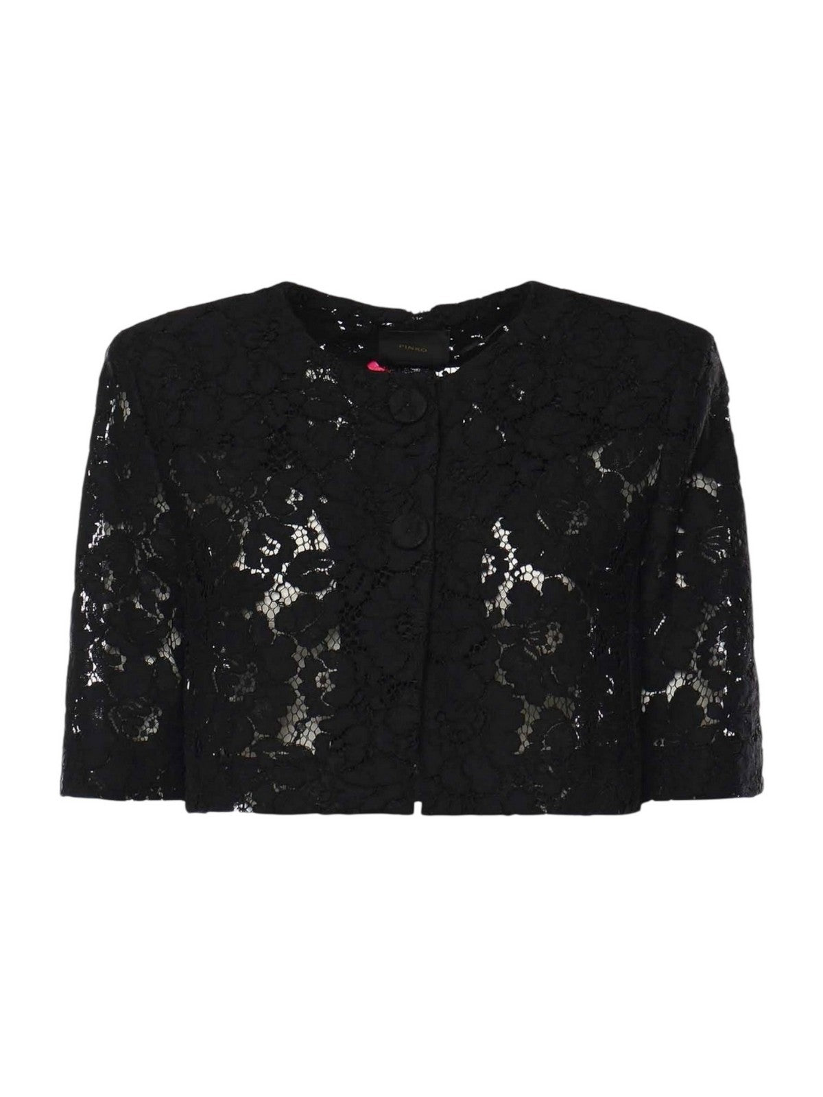 PINKO Giacca Donna PLATANO SPENCER PIZZO REBRODE 106552-A330 Z99 NERO LIMOUSINE gioboutiqueweb