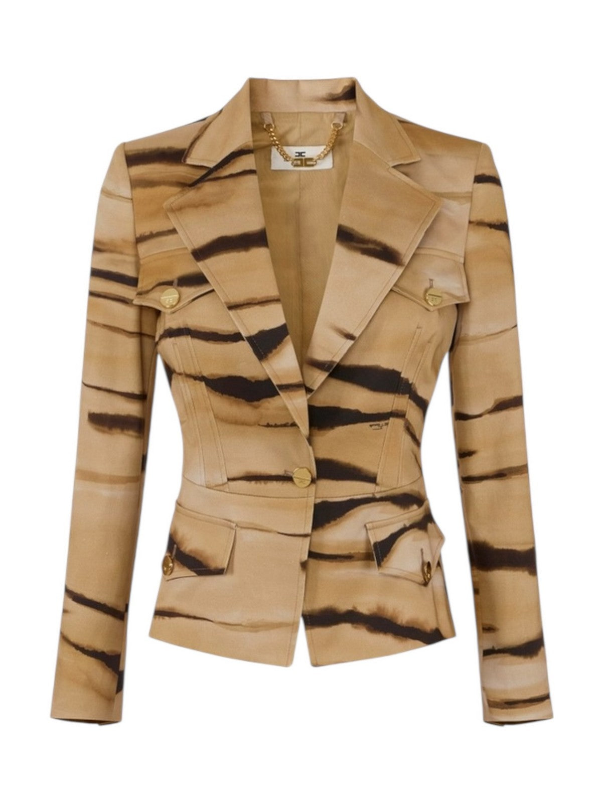 ELISABETTA FRANCHI Giacca Donna GI23762E2 470 CAMMELLO gioboutiqueweb