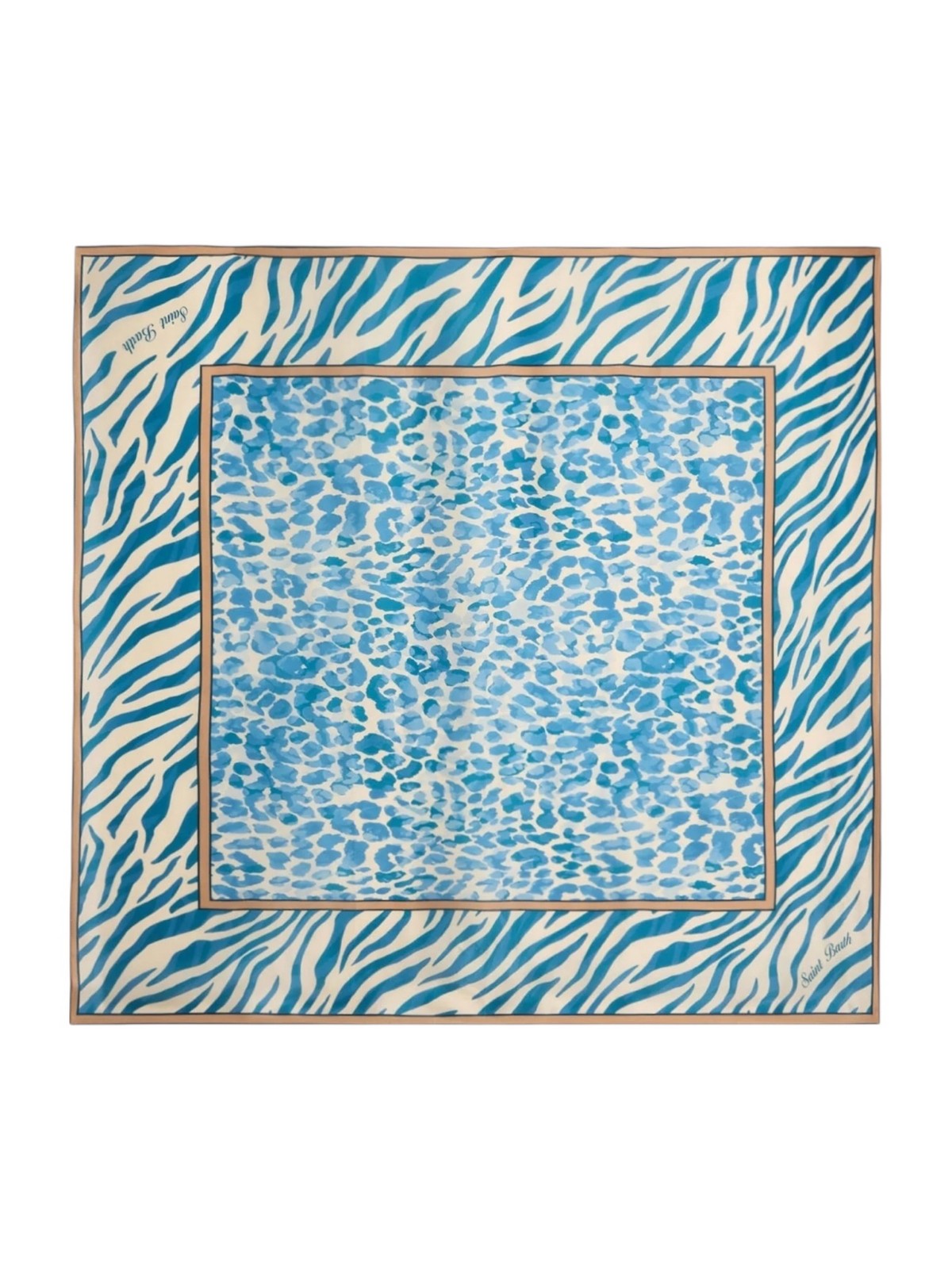 MC2 SAINT BARTH Bandana Unisex adulto KITANA 09214L SILK BLUE SAFARI 1036 gioboutiqueweb