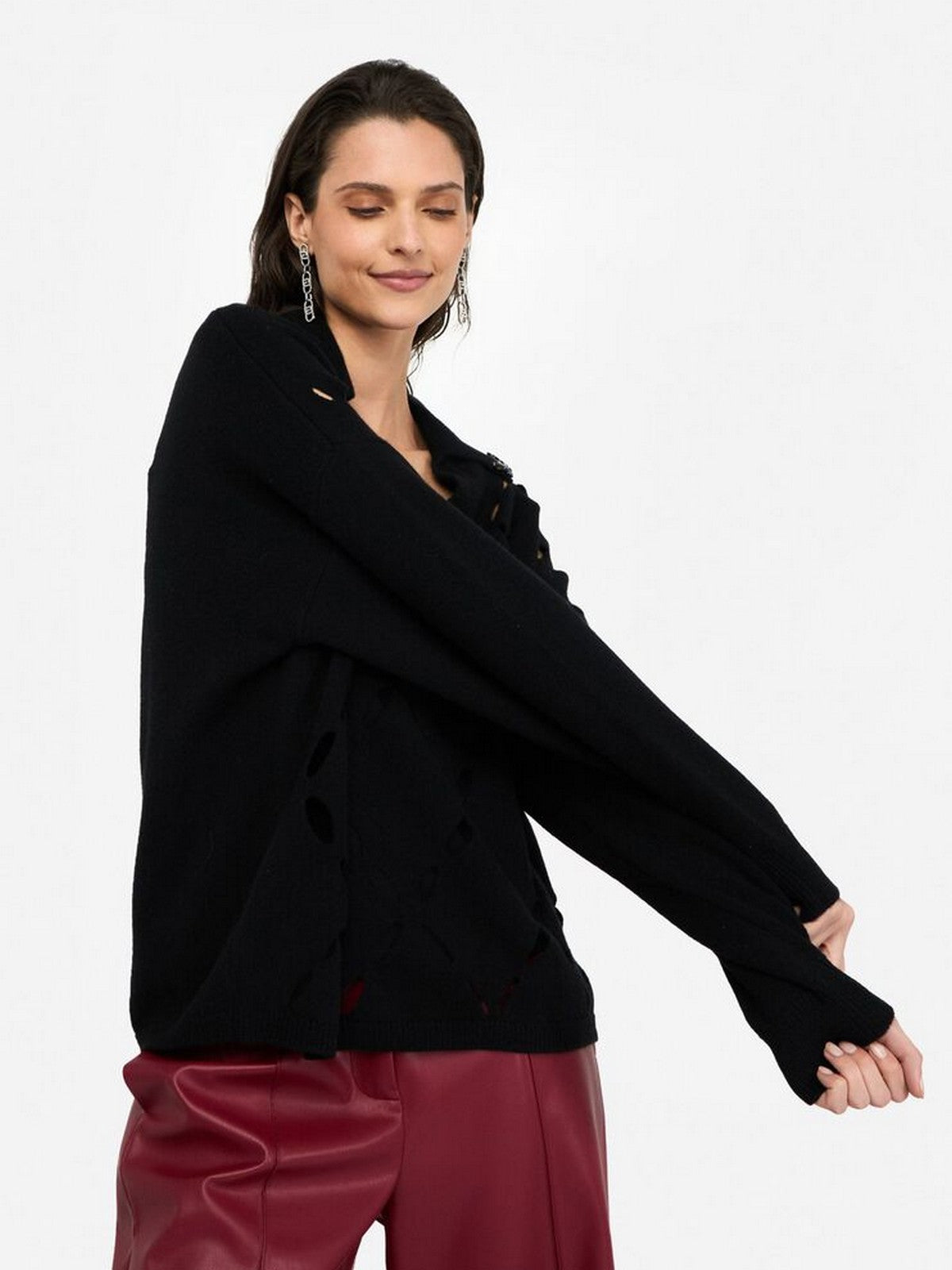 LIU JO WHITE Maglione Donna MF5038MS009 22222 Nero