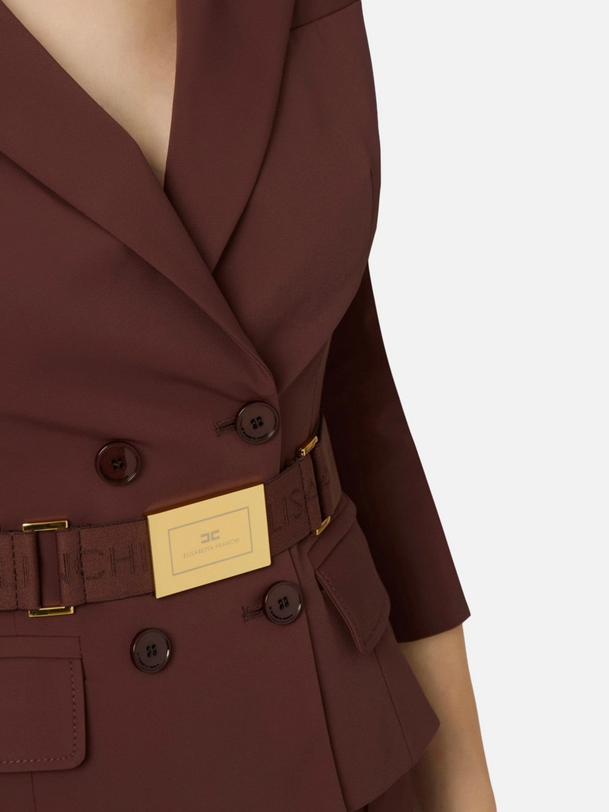 ELISABETTA FRANCHI Giacca Donna GI22461E2 644 CACAO gioboutiqueweb