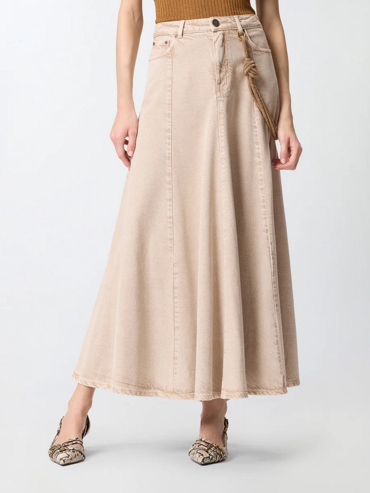 PINKO Gonna Donna HURGHADA GONNA 104647-A33R C88 BEIGE-MACROCISTIDE gioboutiqueweb