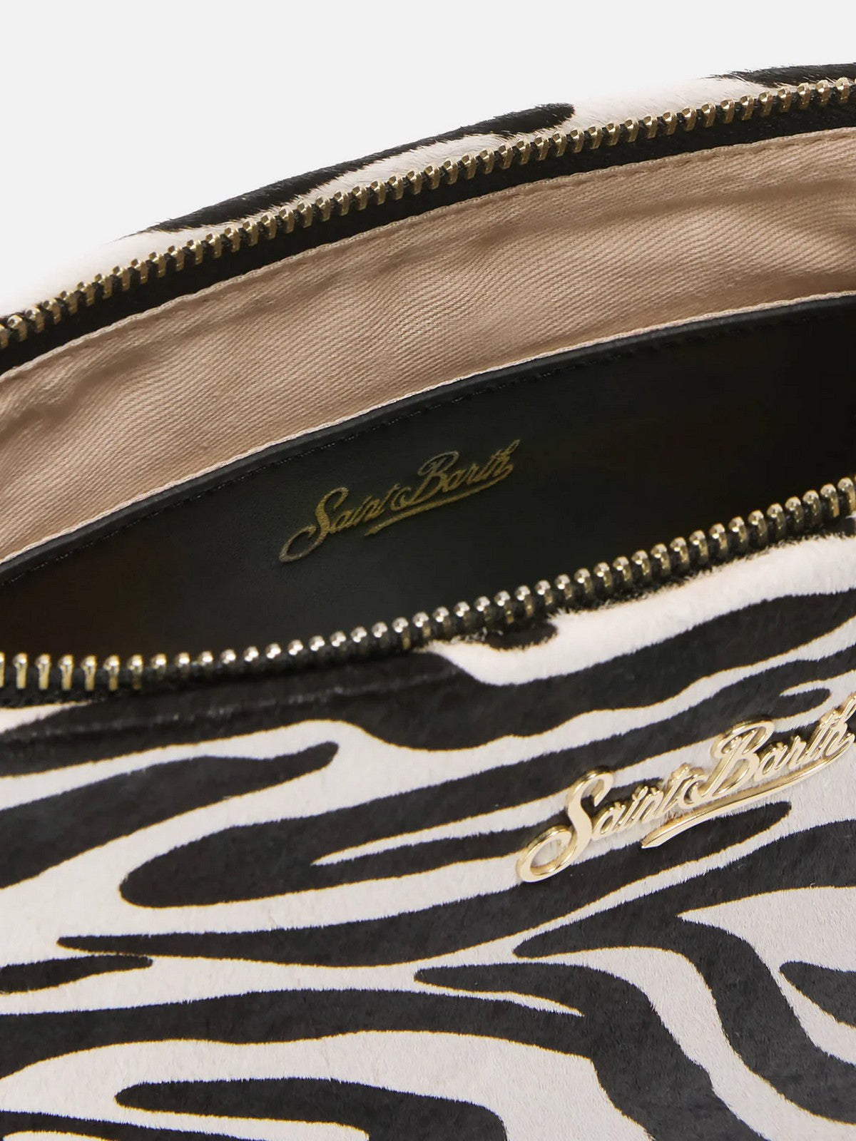 MC2 SAINT BARTH Pochette Donna ALINE BAG 00711I ZEBRA BRUSHED LEATHER 10
