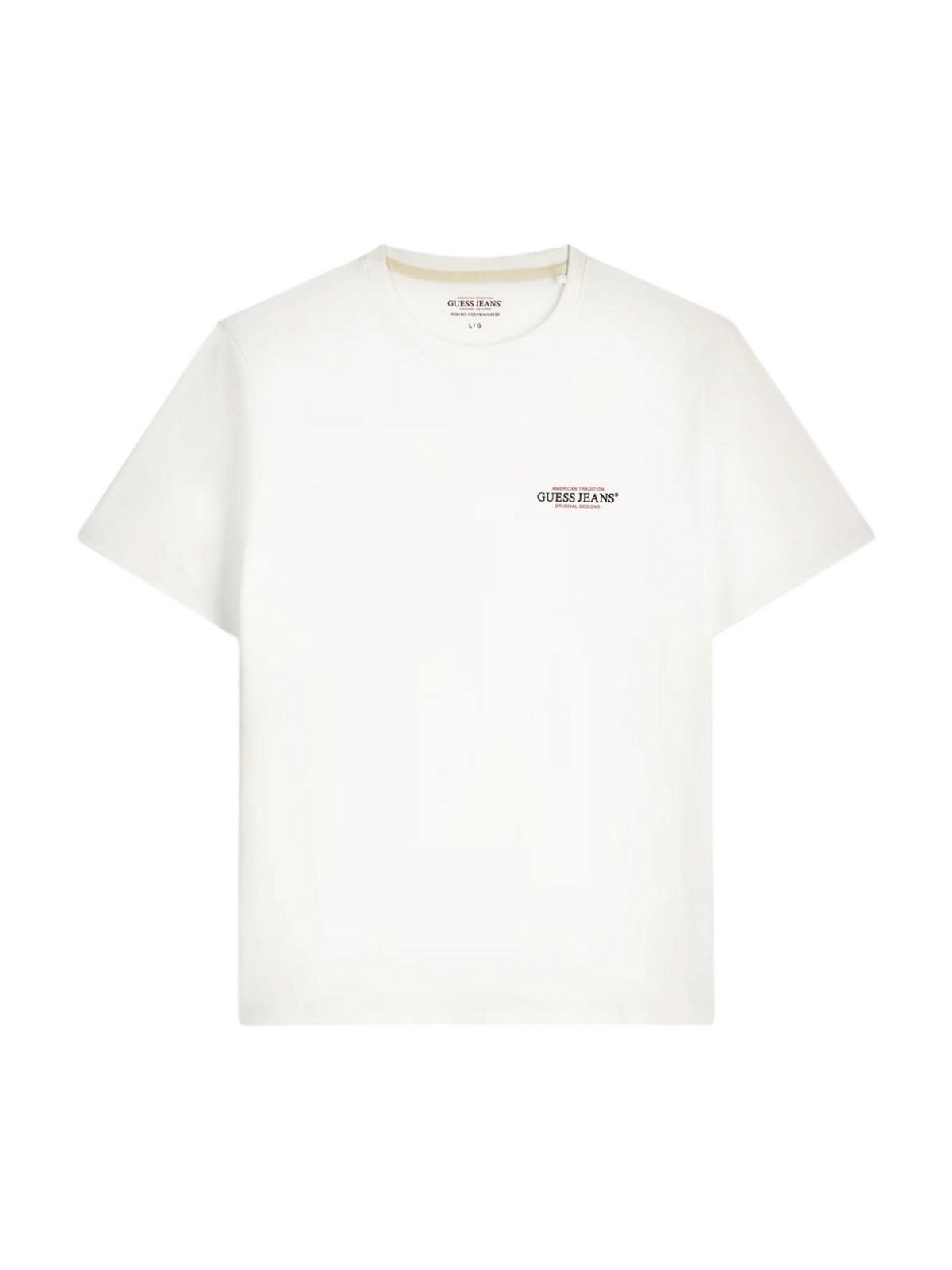 GUESS T-shirt Uomo GJ SS CN SLIM AMERICAN TR TEE M4YI55 K8HM0 G011 PURE WHITE gioboutiqueweb