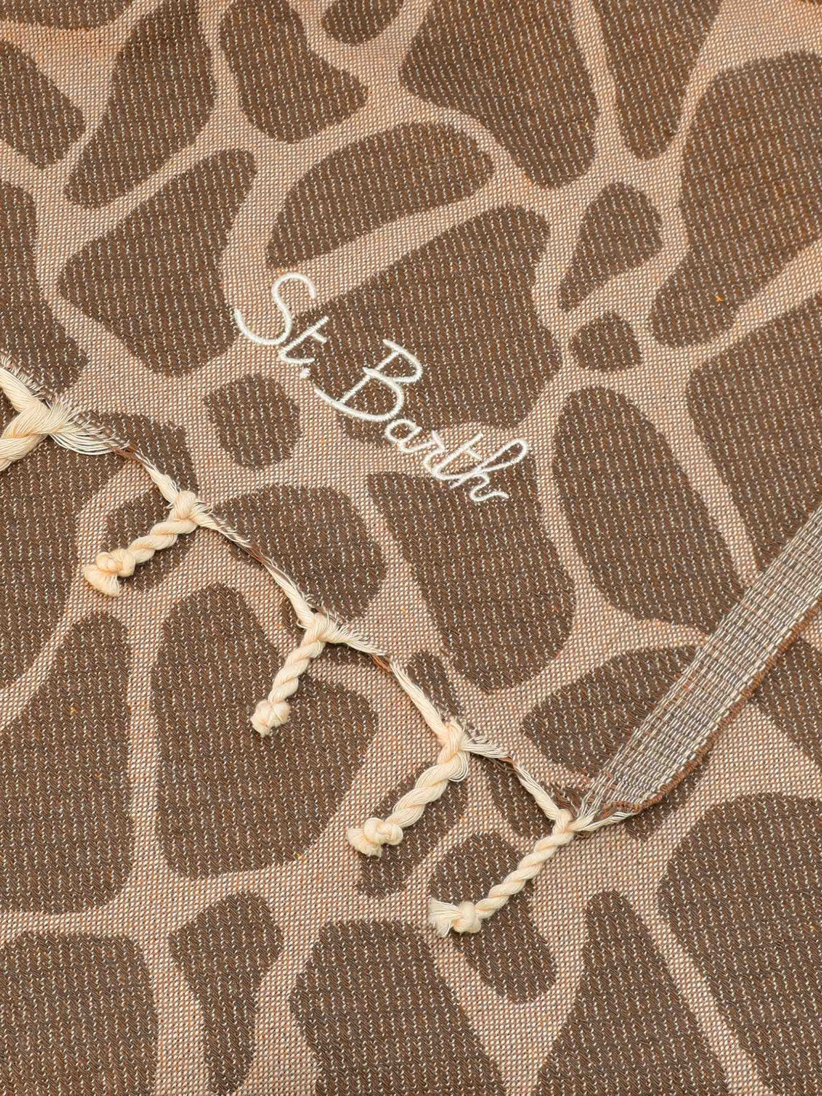 MC2 SAINT BARTH Telo mare Donna FOUTAS J N 01061L GIRAFFE SKIN 18 EMB gioboutiqueweb
