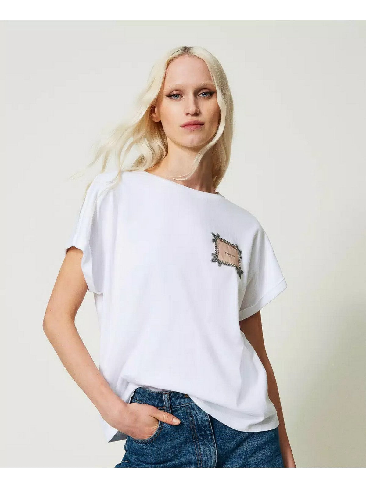 TWINSET T-Shirt e Polo Donna 241TP2211 00001 Bianco gioboutiqueweb