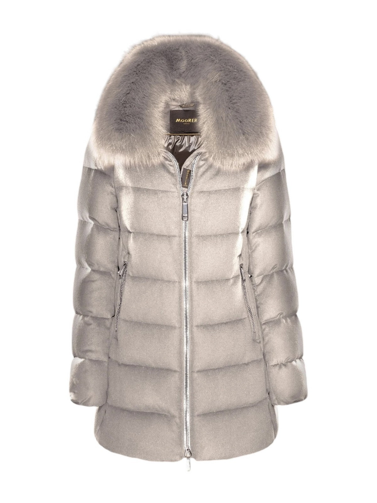 MOORER Piumino Donna DORADO-FUR-LS9 MODGI300004 U0215 Bianco