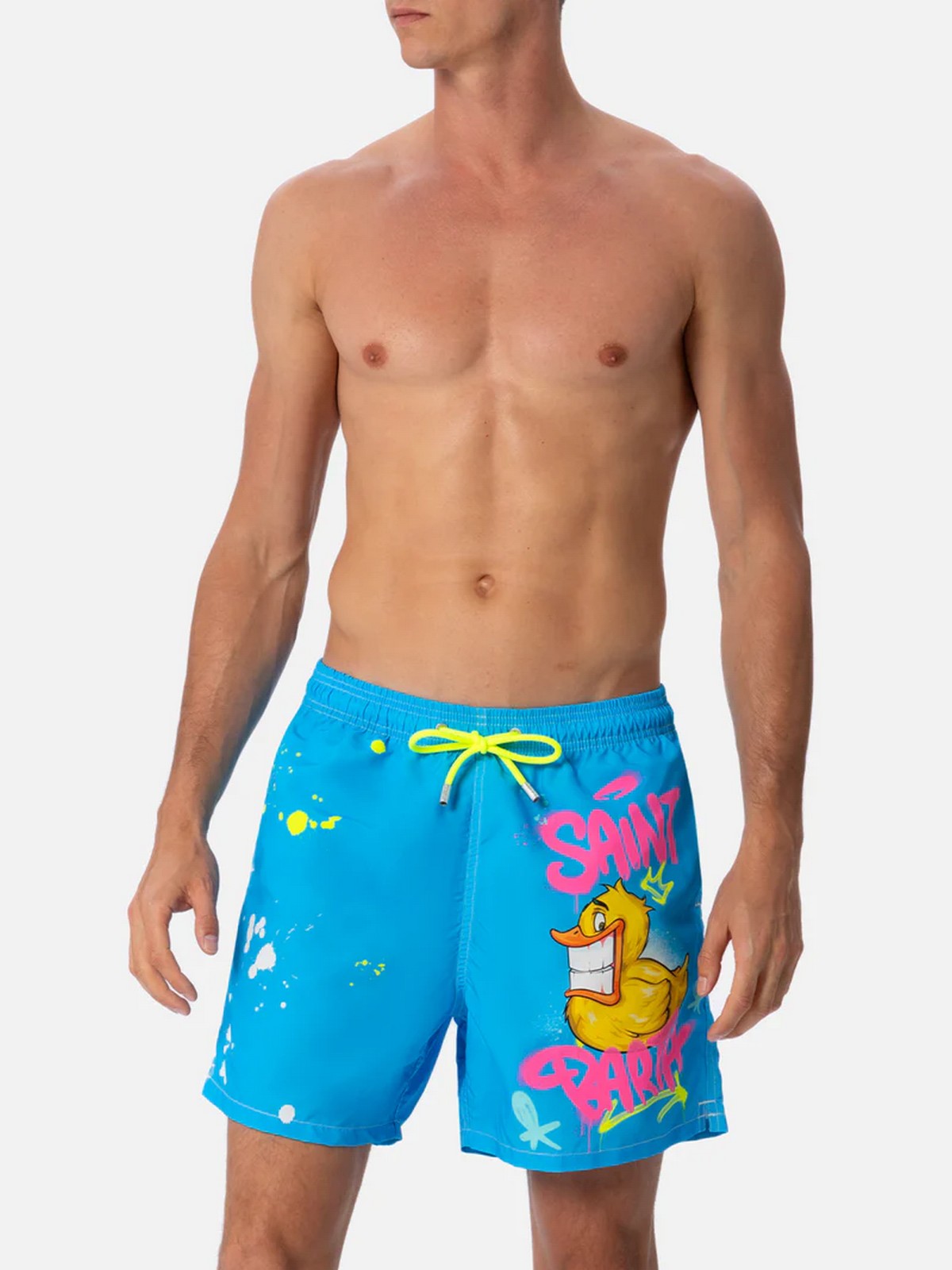 MC2 SAINT BARTH Costume da bagno Uomo GUSTAVIA PLACED PRINT 04377F Blu