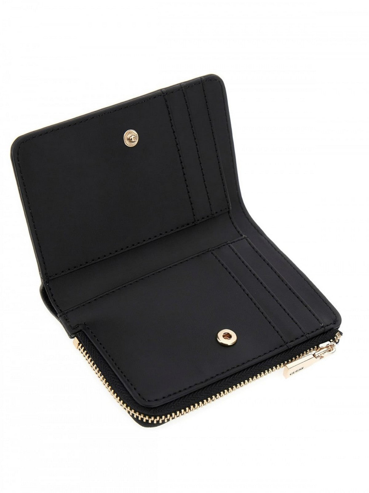 GUESS Portafoglio Donna LAUREL SLG ZIP ARND CARD CASE SWZG85 00156 BLA Nero gioboutiqueweb