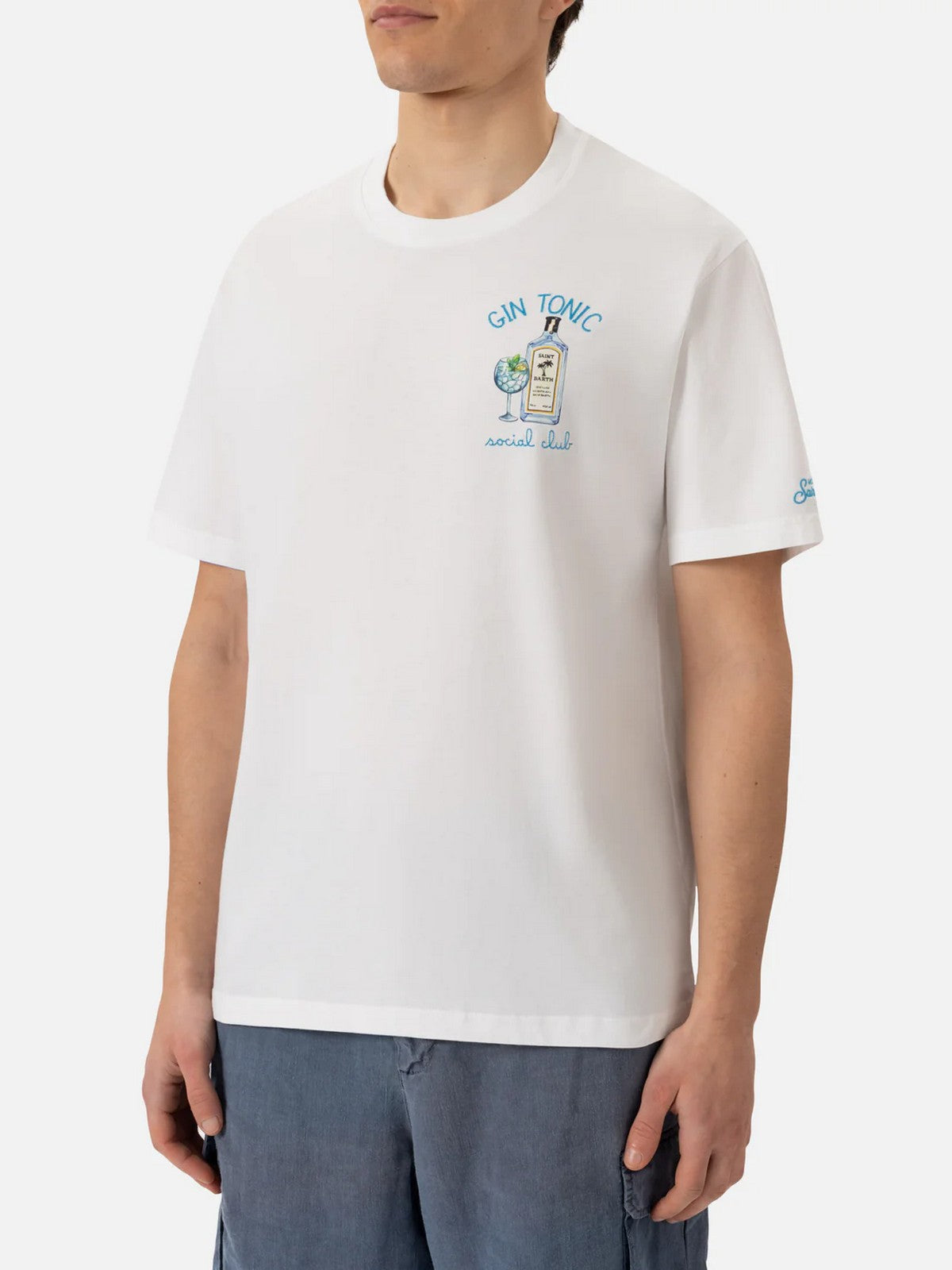 MC2 SAINT BARTH T-shirt Uomo PORTOFINO 07962L SOCIAL GIN 01N EMB