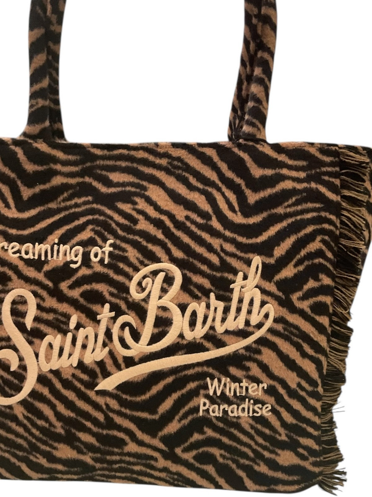MC2 SAINT BARTH Borsa Donna VANITY FELT 01322I ZEBRA 18 EMB