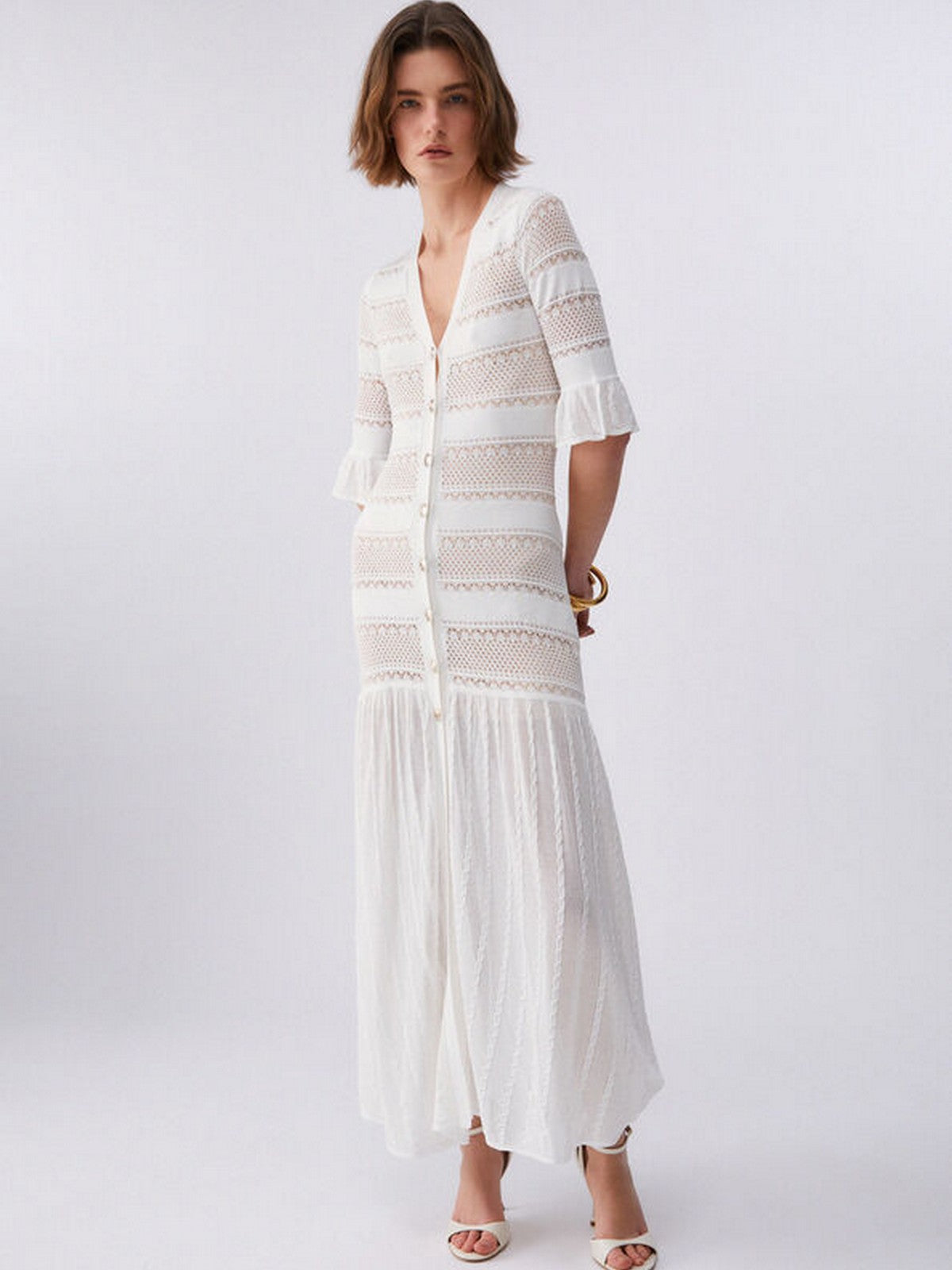 LIU JO BLACK Abito Donna CA6242MS55N P9636 Gleam white gioboutiqueweb