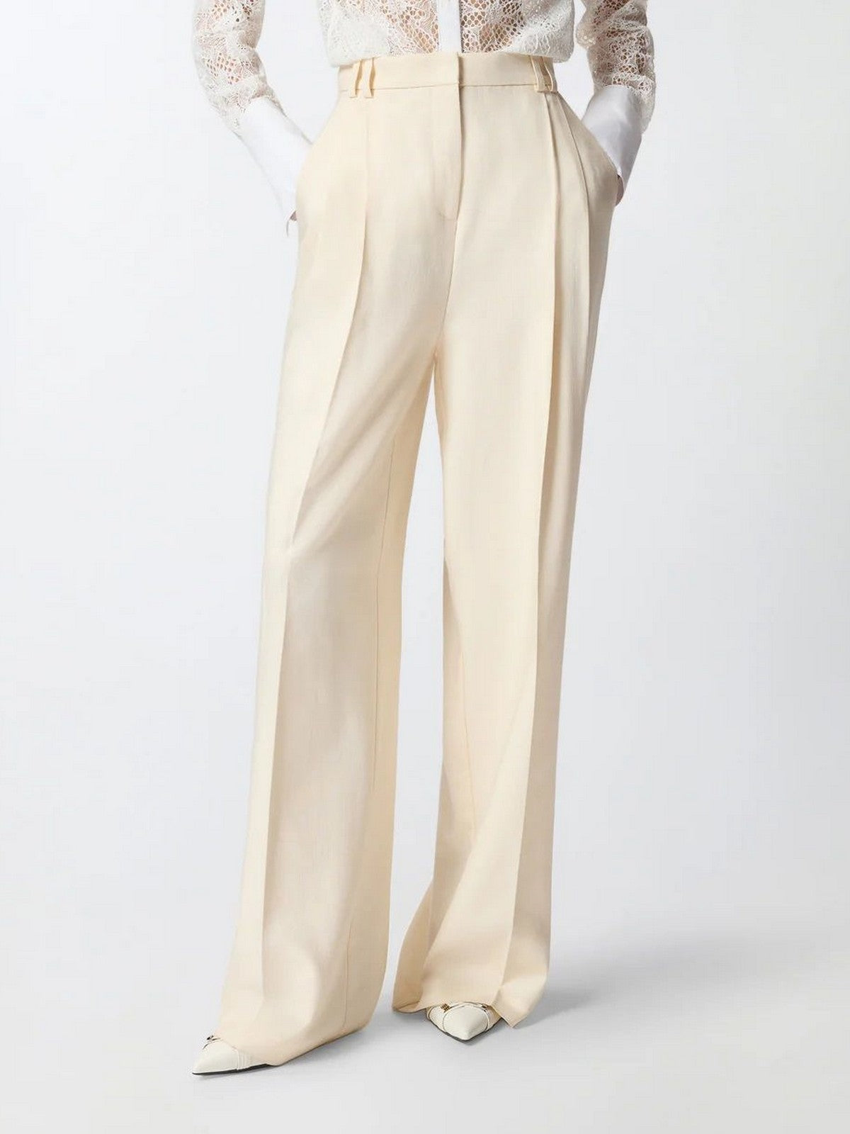 PINKO Pantalone Donna BRESCELLO PANTALONE FRISOTTINO 106918-A2W6 C00 BIANCO CIGNO gioboutiqueweb