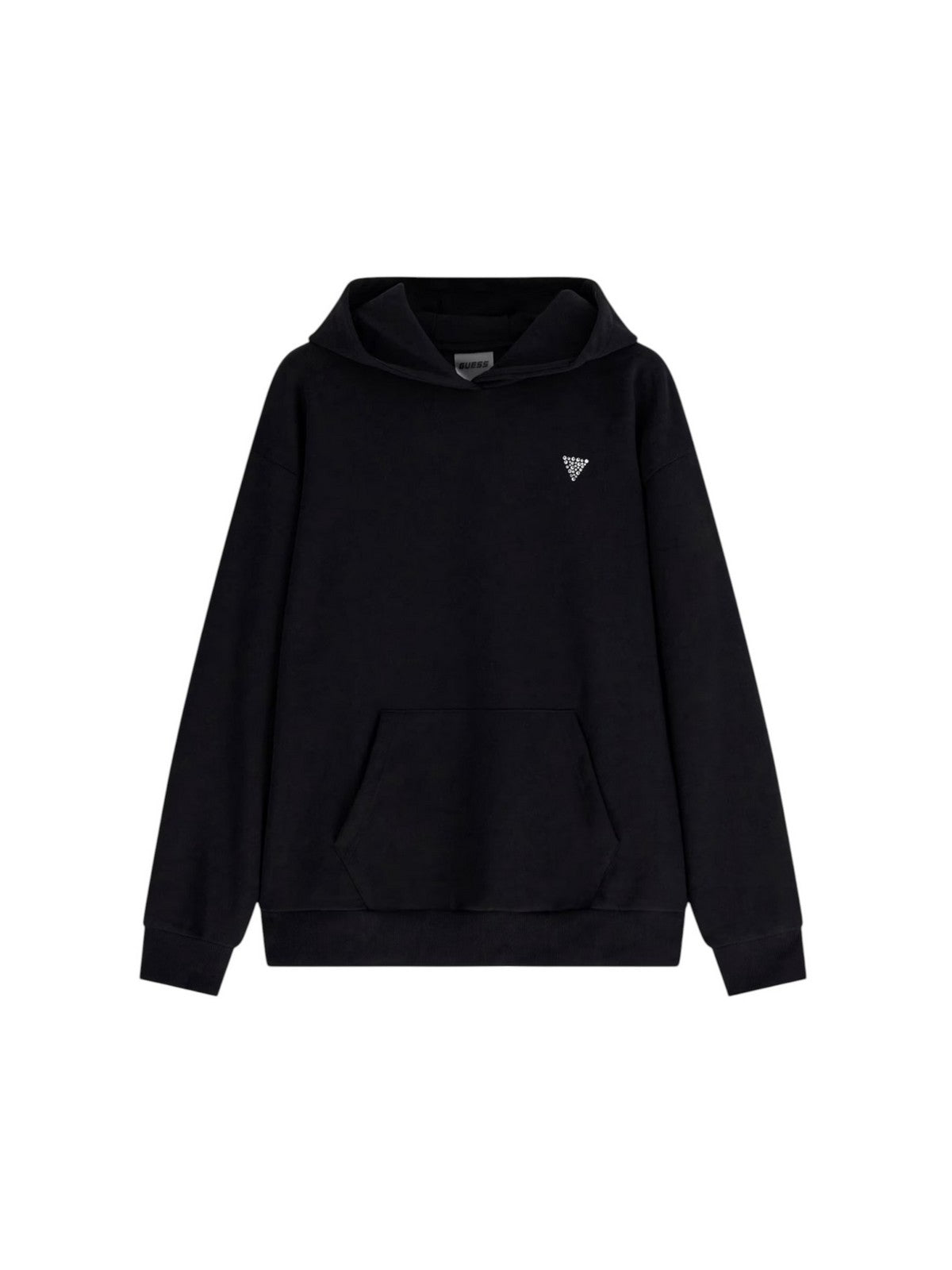 GUESS SPORT Felpa Donna SILVY HOODIE V6GQ18 K3513 JBLK Jet Black A996 gioboutiqueweb