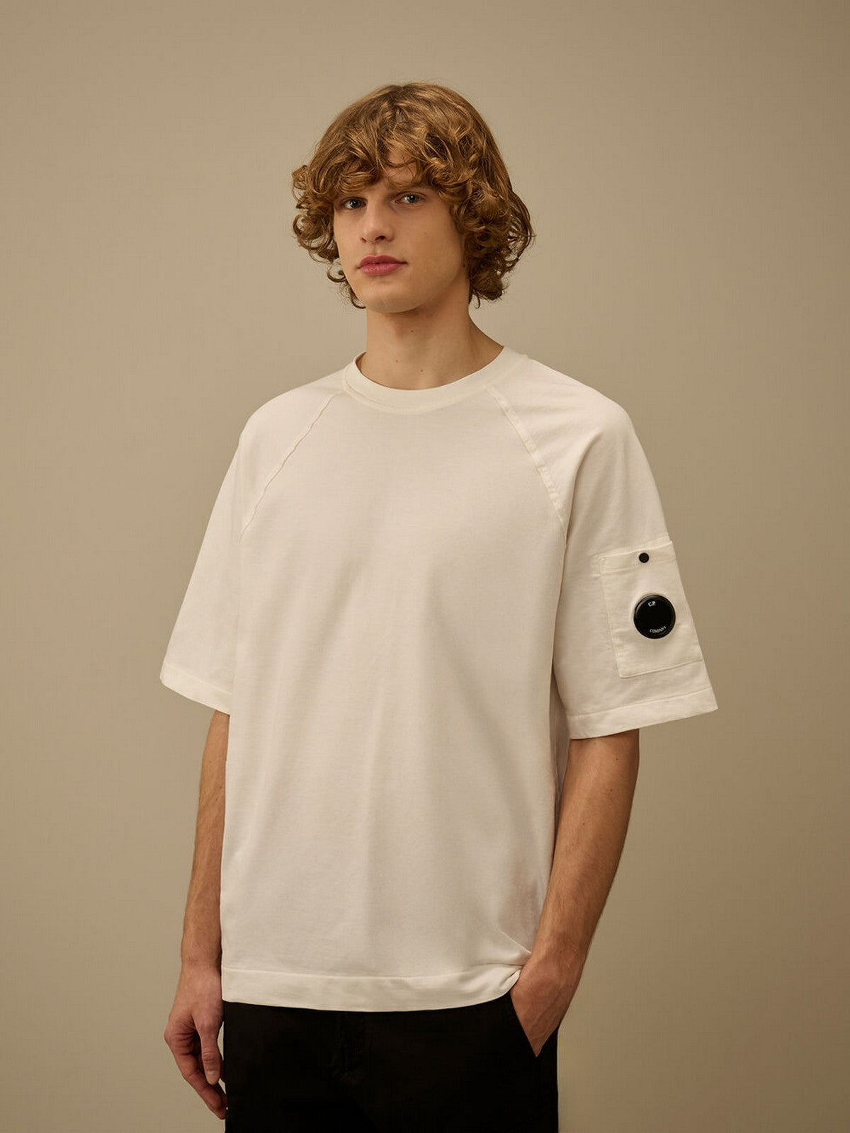 C.P. COMPANY T-shirt Uomo 20CMSS034A002246G 103 103 - GAUZE WHITE