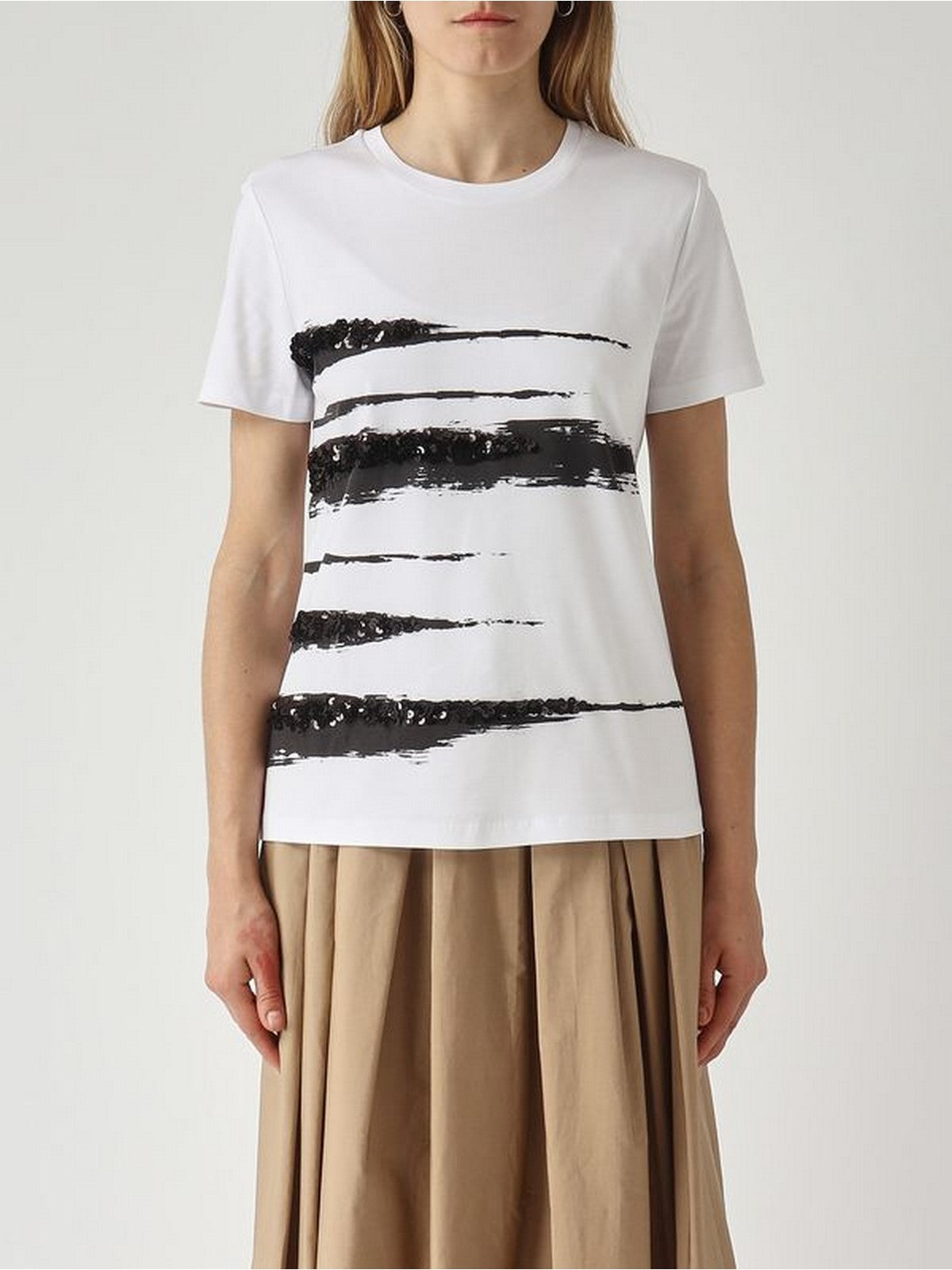 MAX MARA STUDIO T-shirt Donna MSTPIACERE 2616971012600 003 BIANCO OTTICO