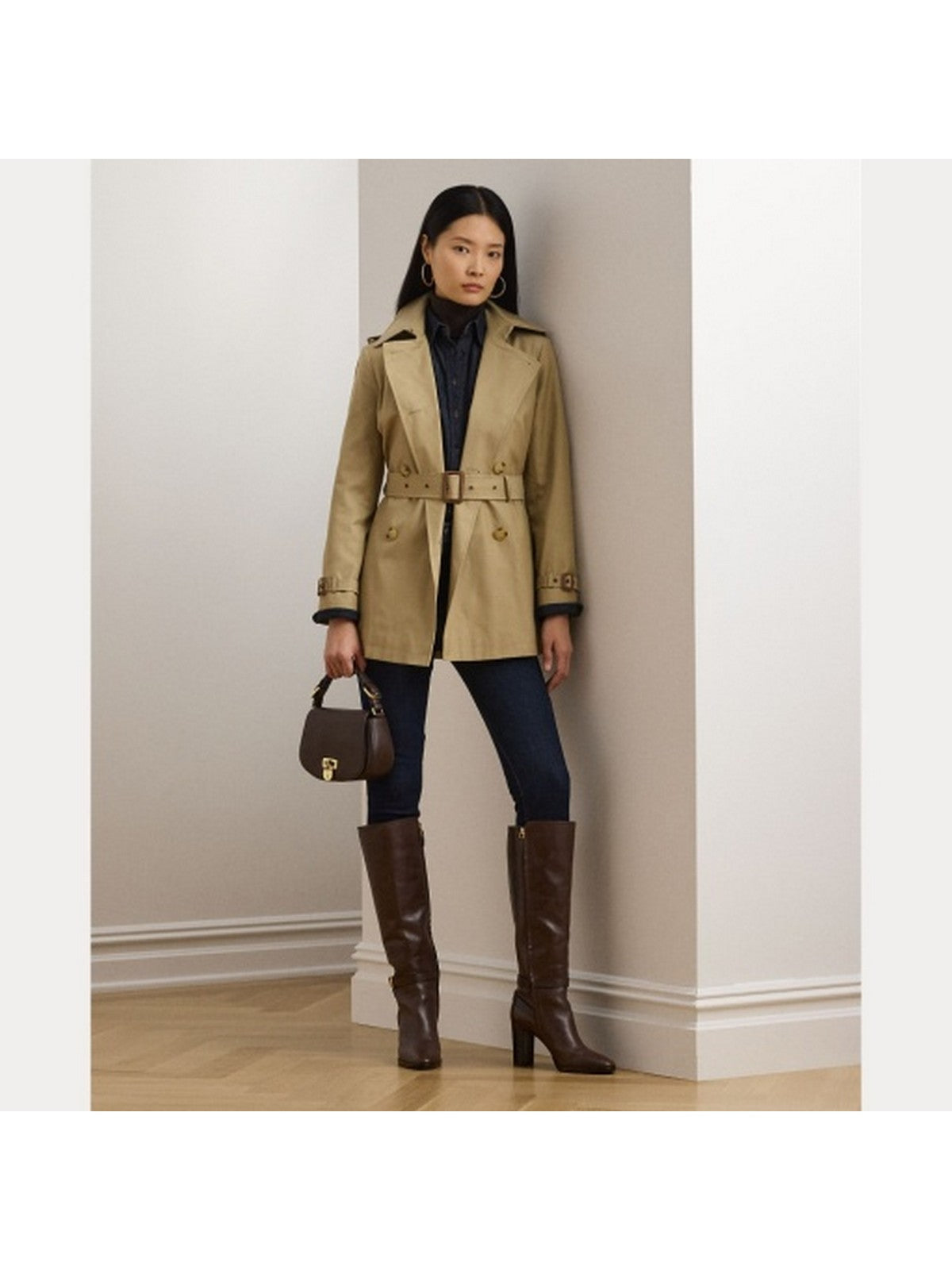 LAUREN RALPH LAUREN Trench Donna DB BLT TR30 297967126 002 Marrone gioboutiqueweb