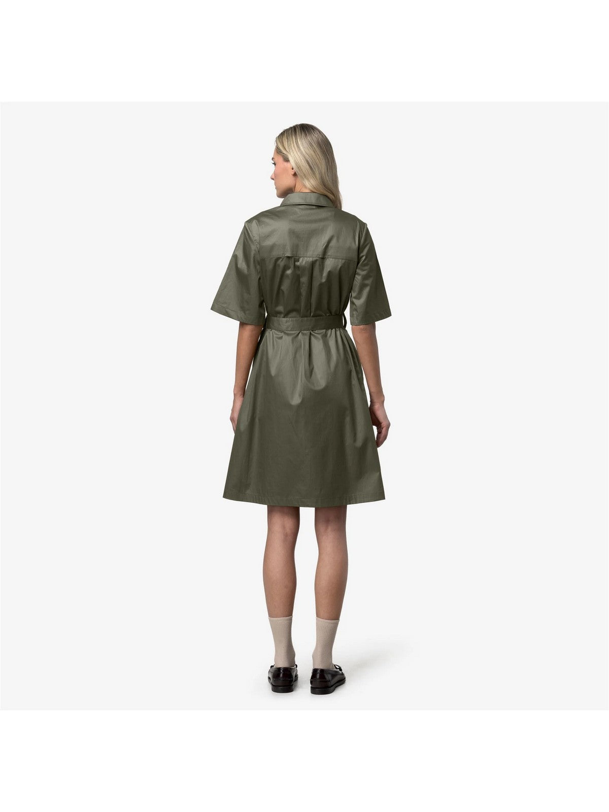 K-WAY Abito Donna NOUAILLE SHINY COTTON K2147IW V15 Green Lichen