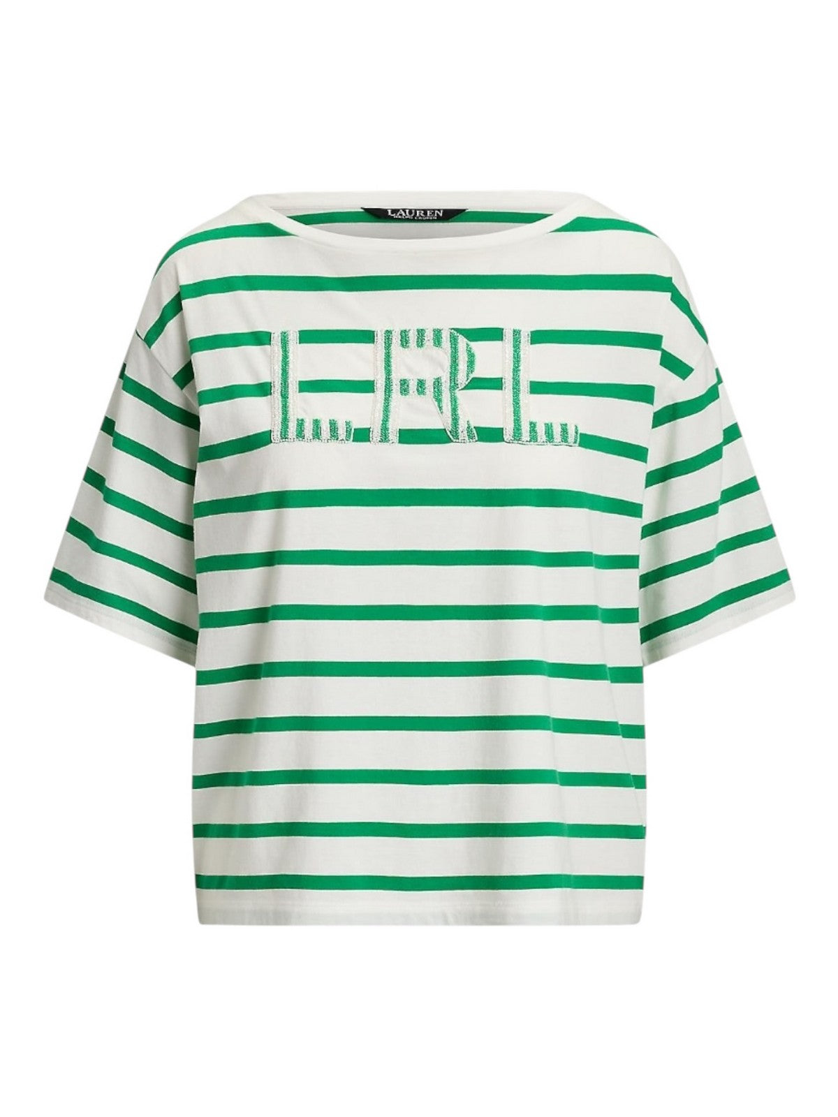 LAUREN RALPH LAUREN T-shirt Donna VAUDEN-SHORT SLEEVE-T-SHIRT 200P03752 001 WHITE/STEM