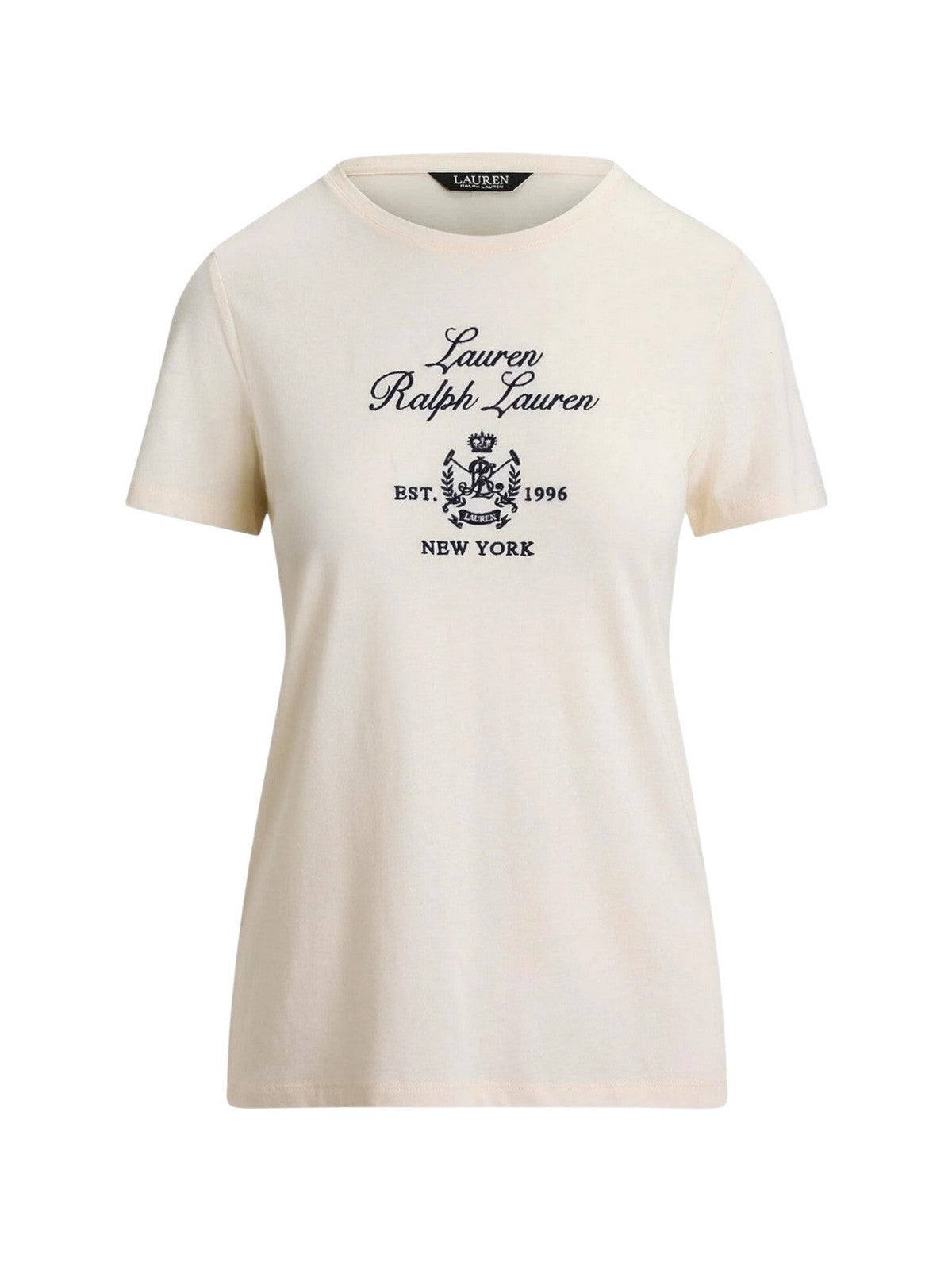 LAUREN RALPH LAUREN T-shirt Donna KATLIN-SHORT SLEEVE-T-SHIRT 200P03725 002 MASCARPONE CREAM gioboutiqueweb