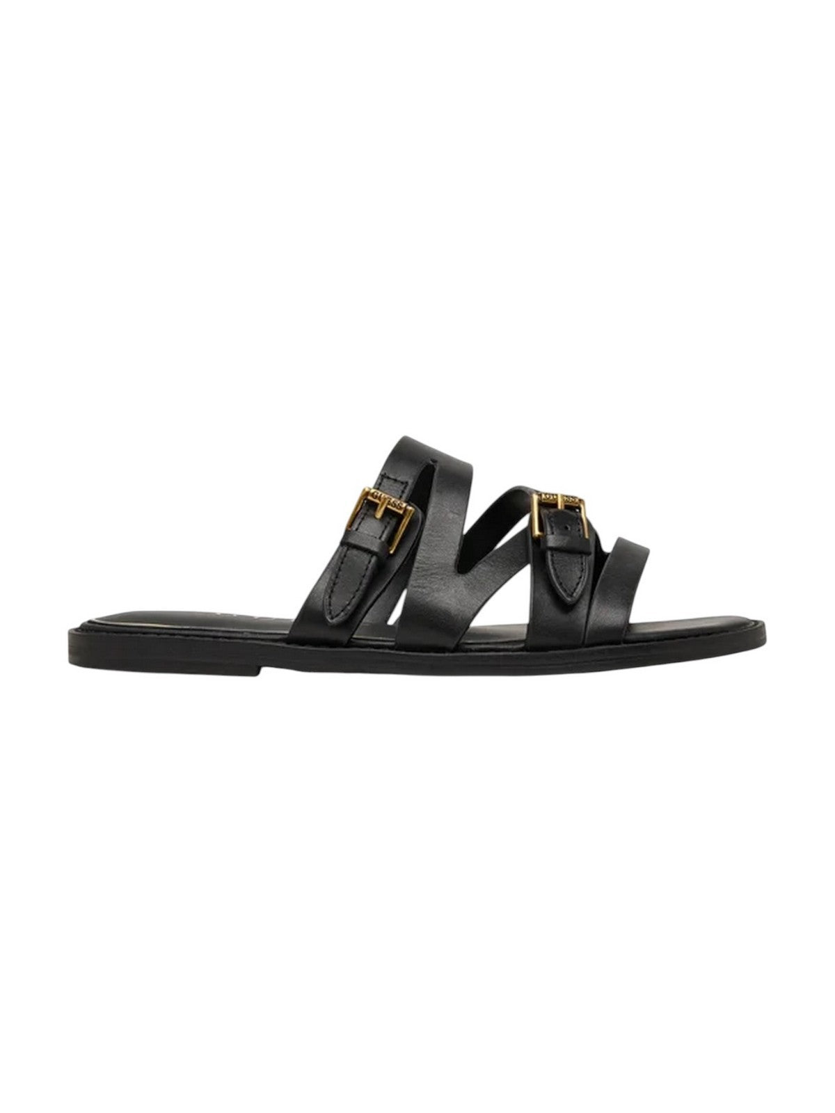 GUESS Sandalo Donna GRAYDEN FLJGRY LEA03 BLACK BLACK