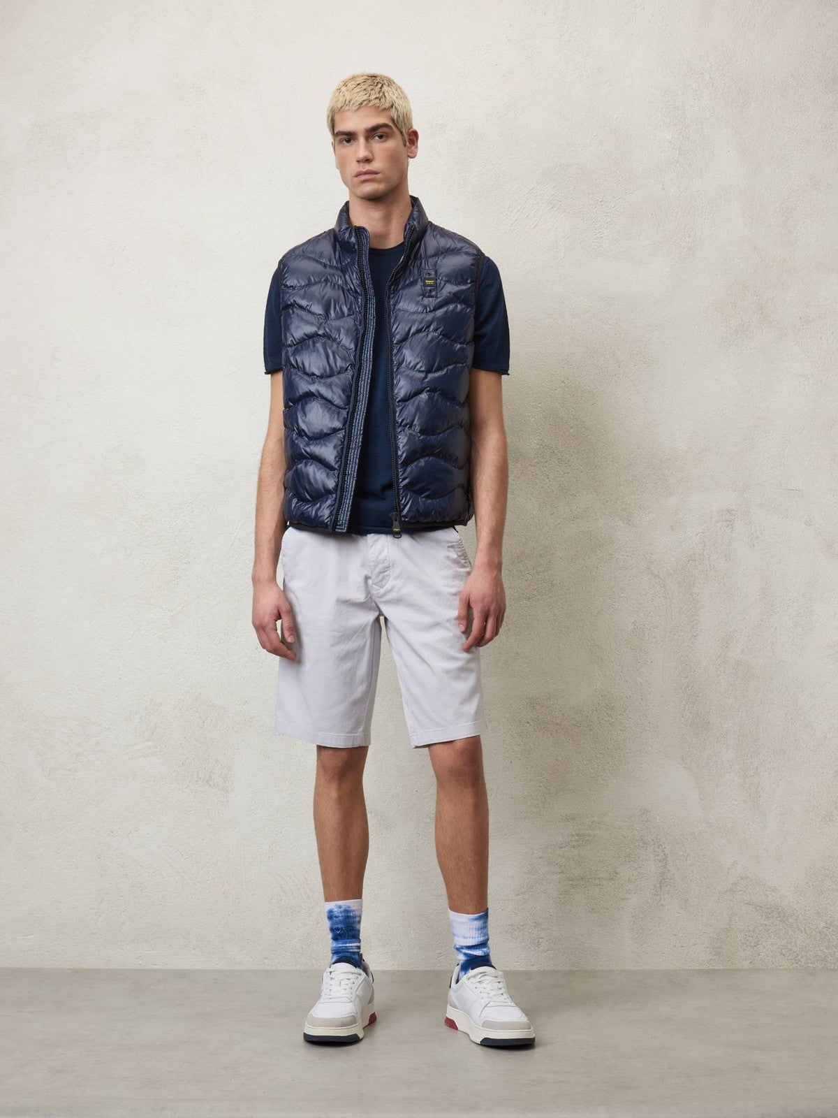 BLAUER Gilet Uomo 24SBLUX02058 005958 888 Blu gioboutiqueweb