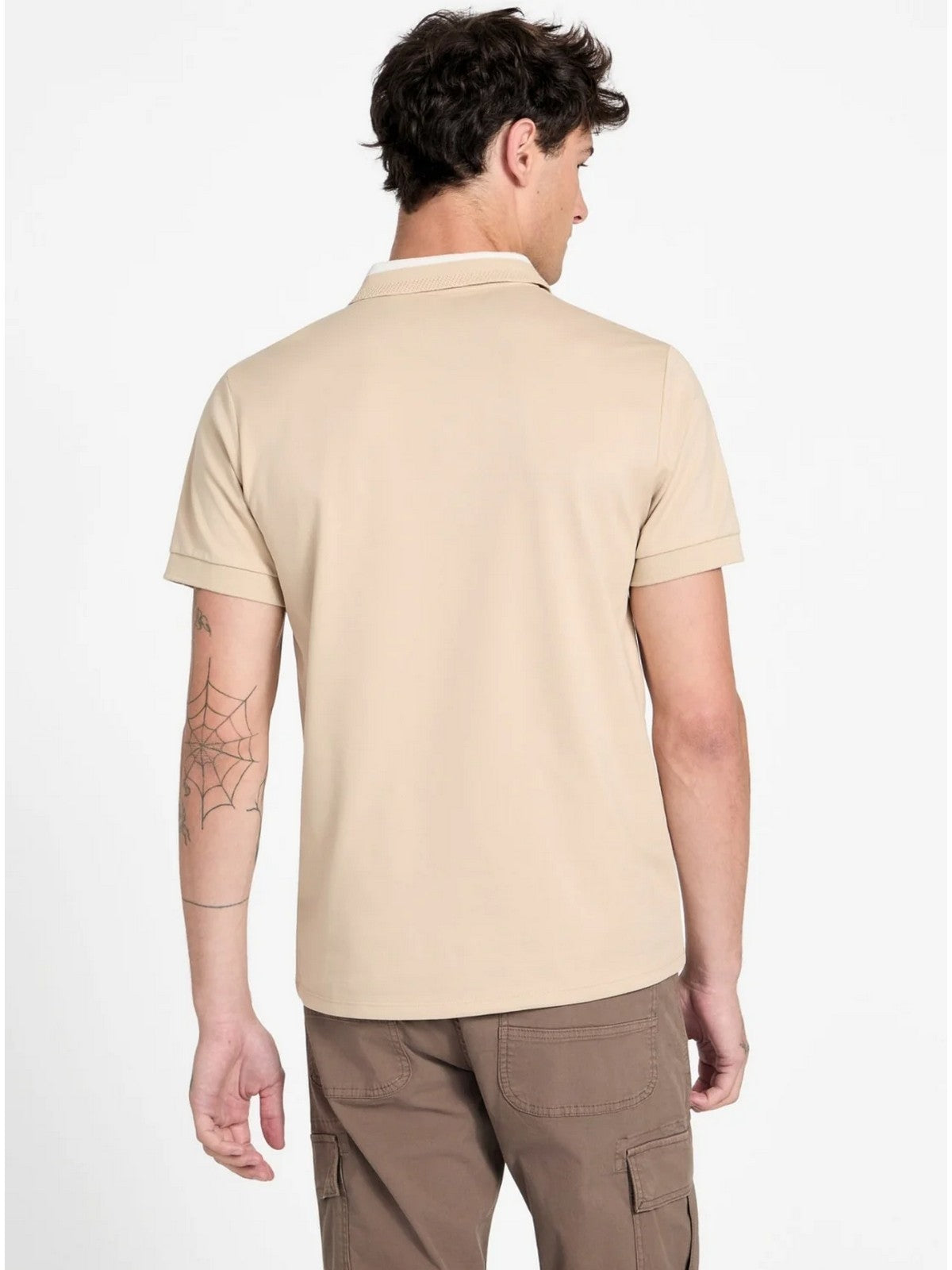 GUESS Polo Uomo SS PAUL GUESS COLLAR POLO M6RP47 KARS2 G1DR NEUTRAL SAND gioboutiqueweb