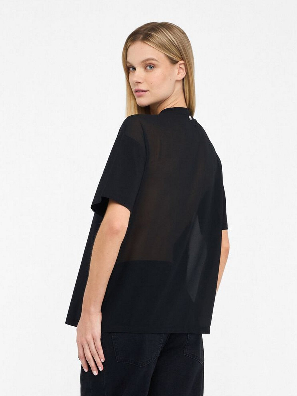 LIU JO BLACK T-shirt Donna CF5063J0088 22222 Nero gioboutiqueweb