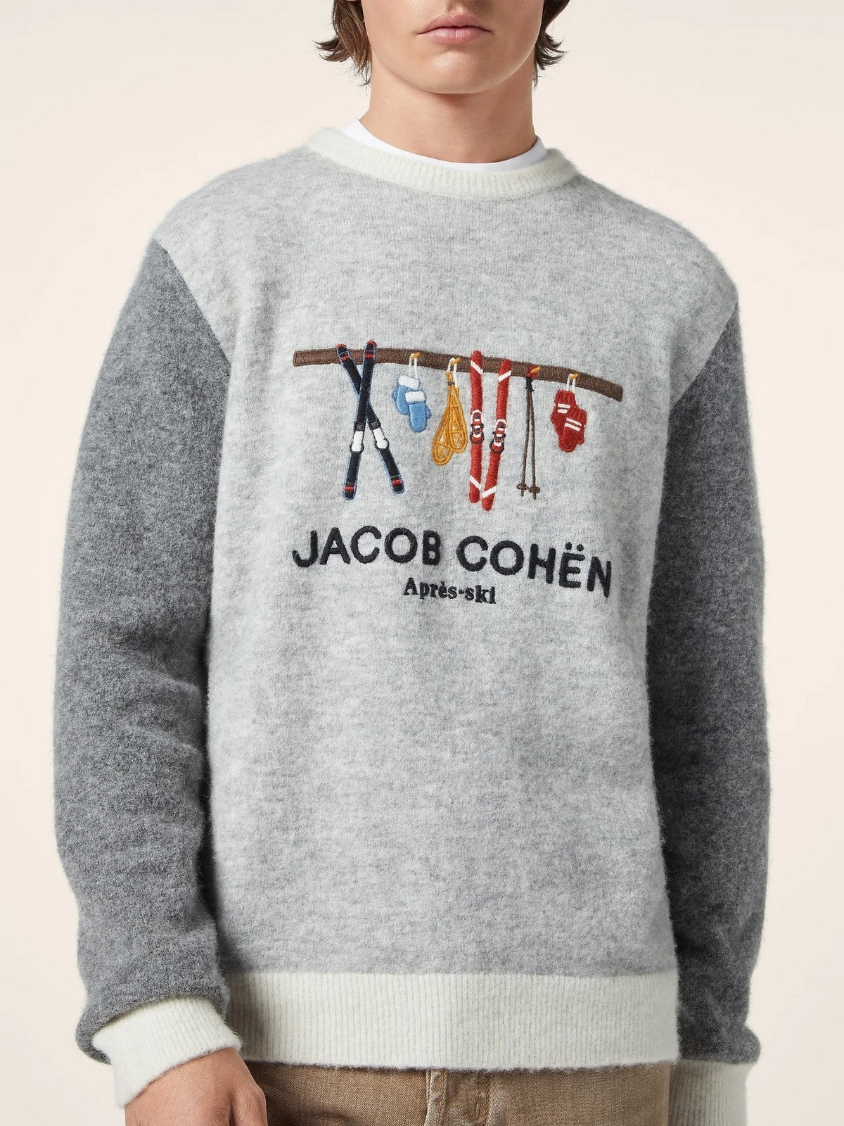 JACOB COHEN Maglione Uomo JUR_SG012 001 X0017 FL A622 MELANGE GREY